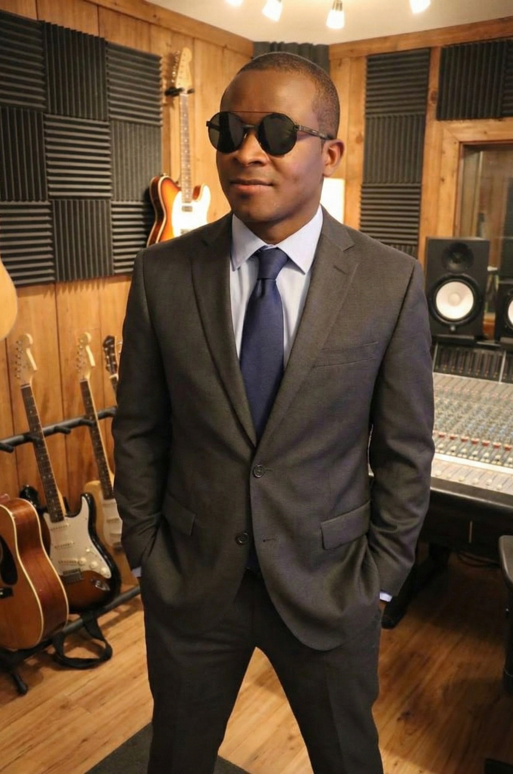 Reginald Duvillage (Dean Regy) in the studio, bringing Retro Haitian Soul to life. 