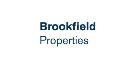 Brookfield Properties logo with blue and black text on a white background.