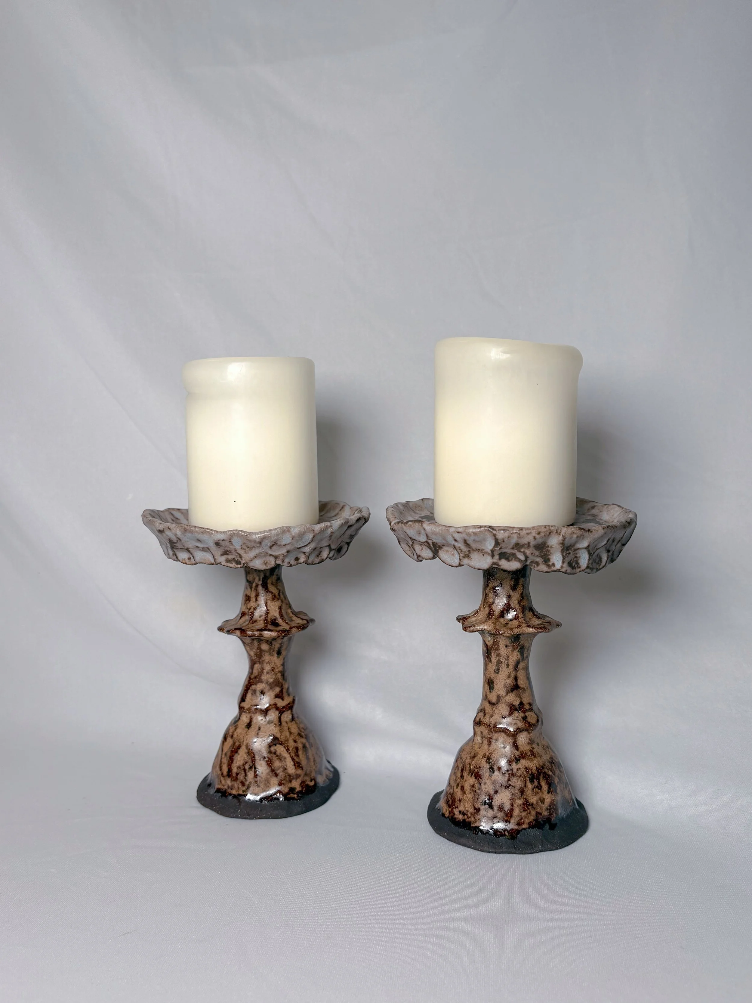 Pedestal Candle Holders - Set