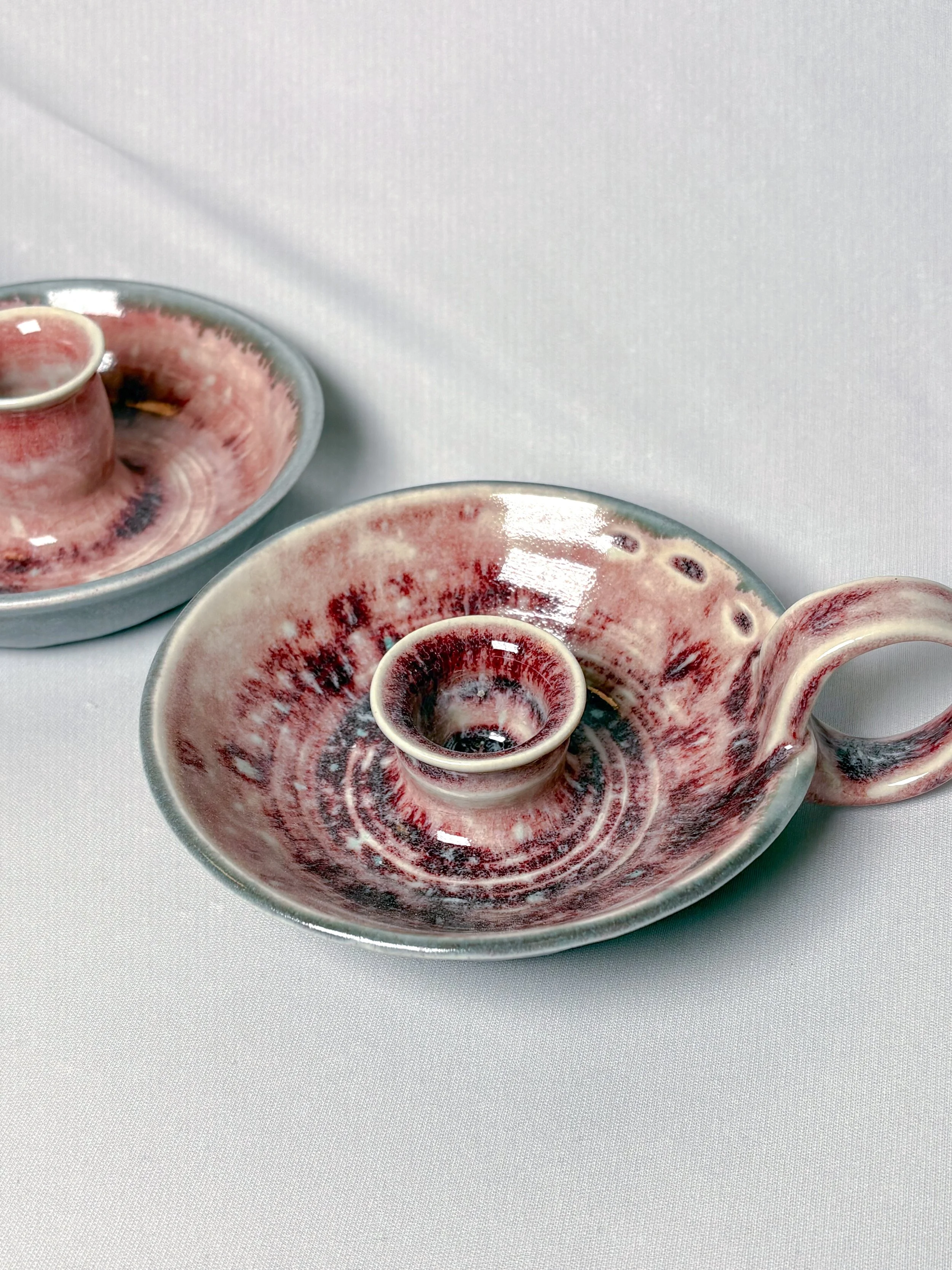 Oxblood Candlestick Holder 2