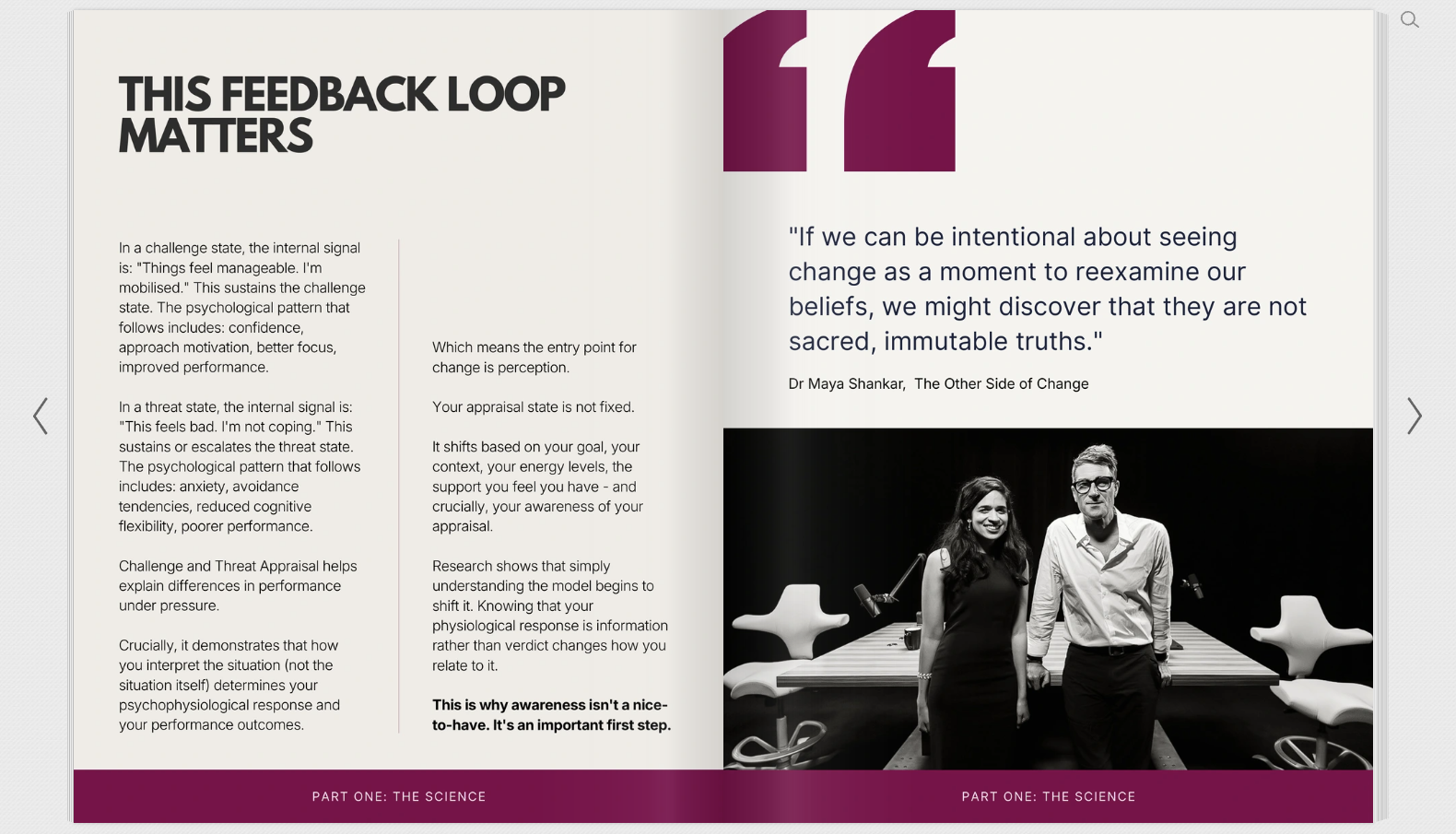 Inside Perception is Performance — challenge and threat appraisal publication by mortl