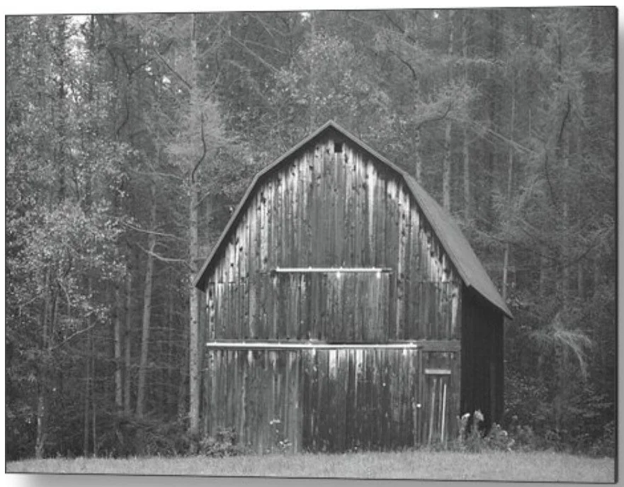 the barn in black and white - metal.jpg