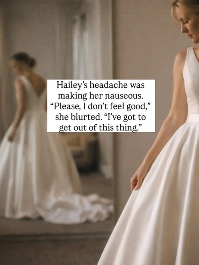 When I was writing this scene, I was remembering my own long-ago experience of trying on wedding gowns and something feeling&hellip; not quite right. There&rsquo;s a lot going on here for 25-year-old Hailey and her mom Lindy when they go for this fin