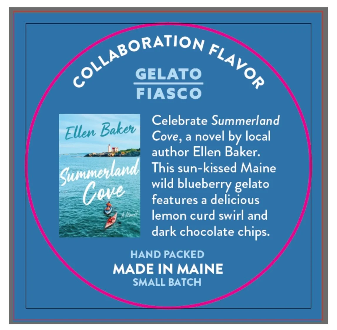 I&rsquo;m thrilled to share that @gelatofiasco has created a signature flavor to celebrate the release of my novel SUMMERLAND COVE! It will be available in their stores in Maine starting the day of the book&rsquo;s release, June 2. You can also order