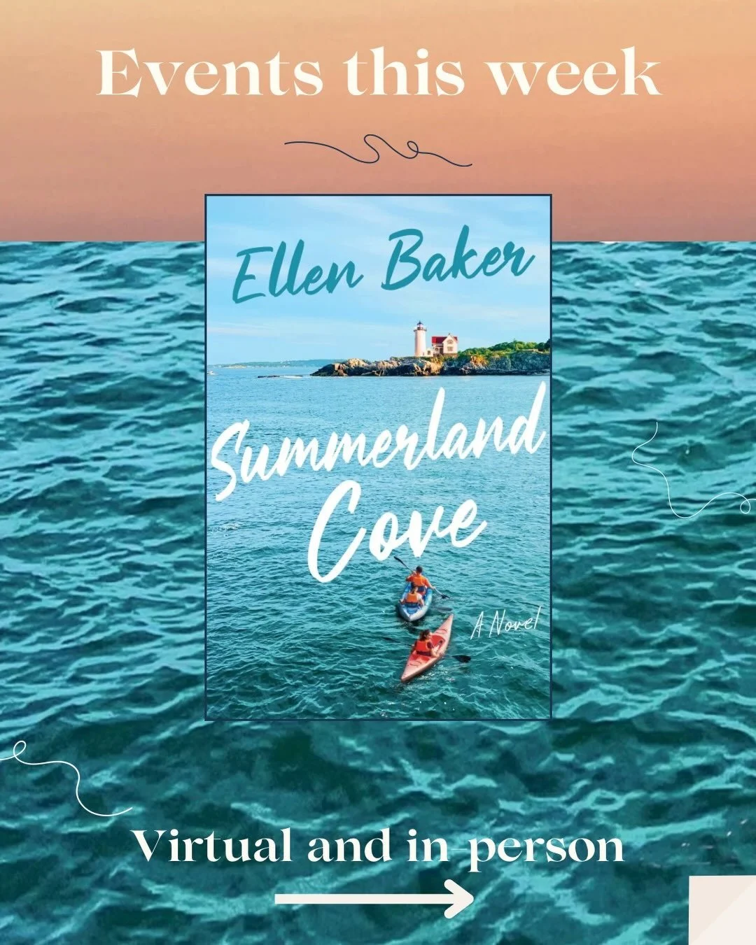 Hey readers, see you this week on Zoom and in Midcoast Maine at the Freeport Library and @inthecloverbeauty in Wiscasset! 🦞🌞

#summerlandcove #summerreading #authorevents #beachreading #mainesummer @marinerbooks