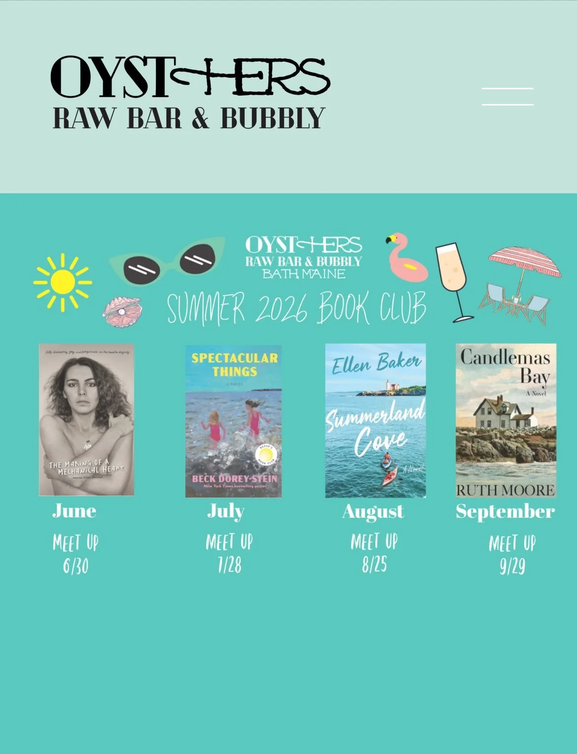 Love this place, this book club, this mission, and so grateful to be a part of it this summer. See you tomorrow, August 25, for the Summer Book Club meet up at 5:30 pm @oysthersrawbar in Bath, Maine 🥳🥂📚

#summerlandcove #summerreading #mainewomen 