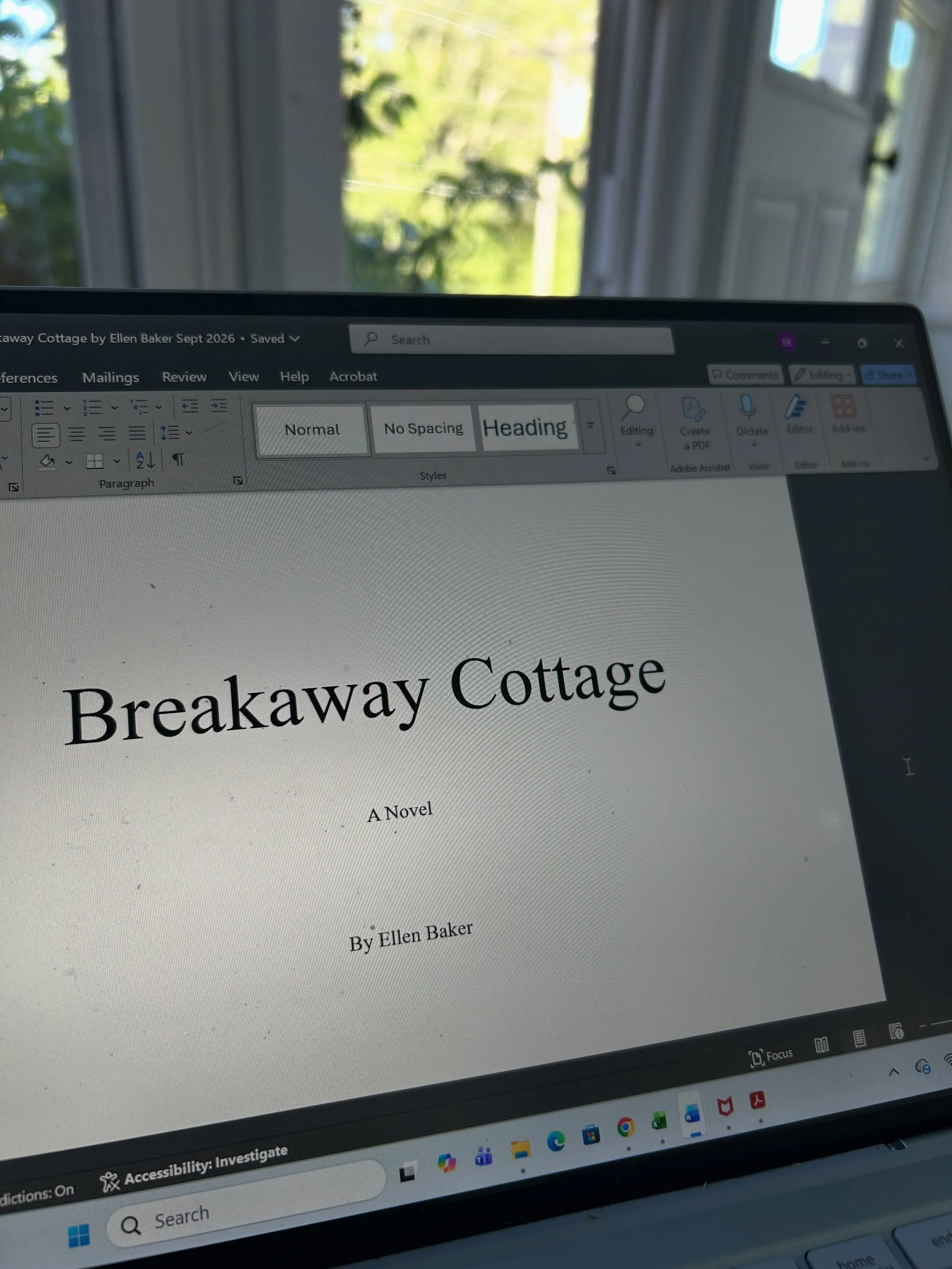 Closing in on the end of my next novel (a first draft!) on a gorgeous September day in Maine! This novel is set in the same world as SUMMERLAND COVE, but it&rsquo;s about a different family, different cottage, and different time. So excited about thi