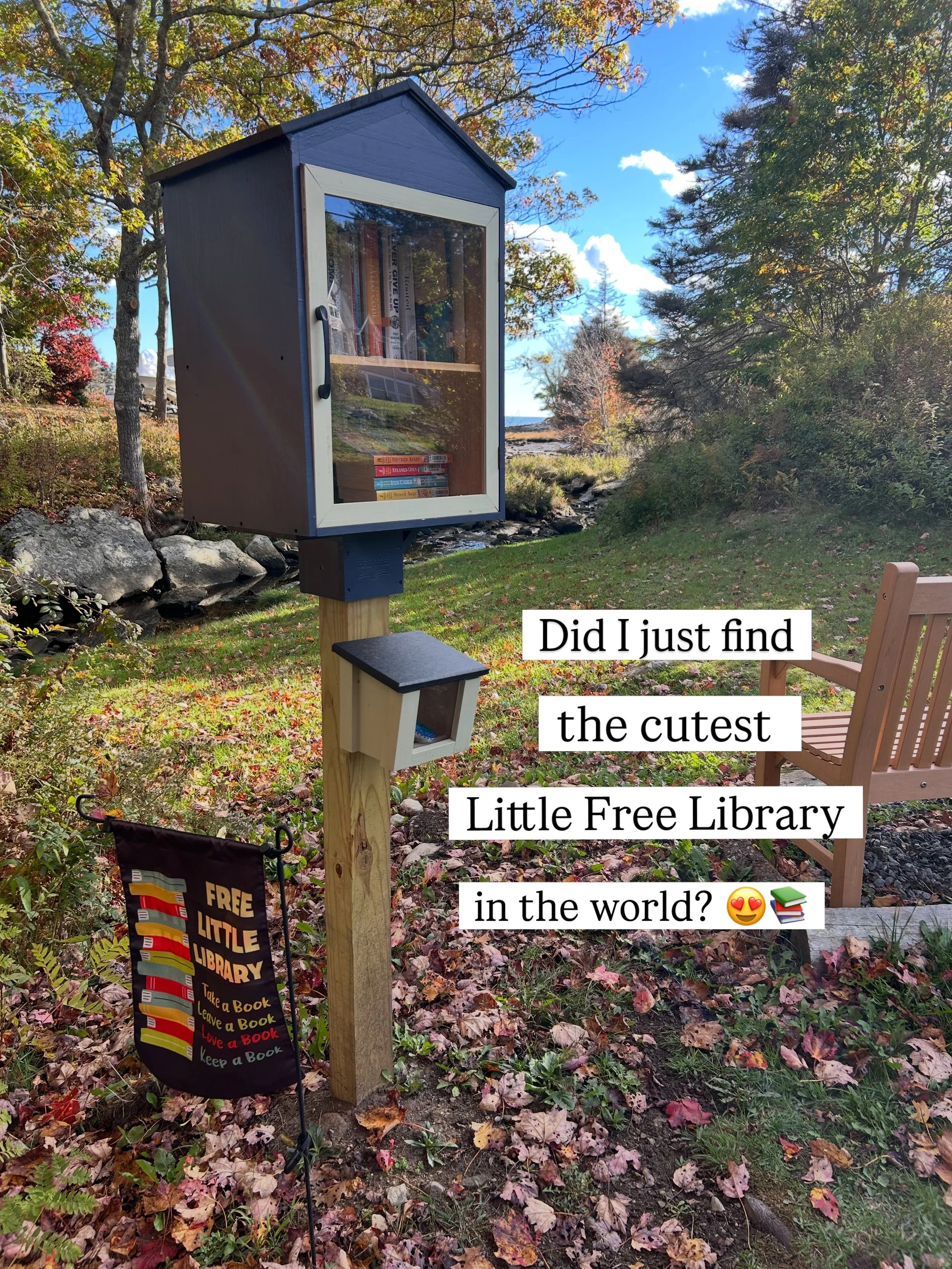 I could sit here for hours looking at the ocean 🌊

Where is your favorite Little Free Library? 

#maine #littlefreelibrary #fallinmaine #booksbooksbooks #readerslife