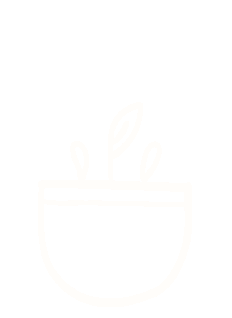 An animated illustration of a potted plant with a plant growing out of it.