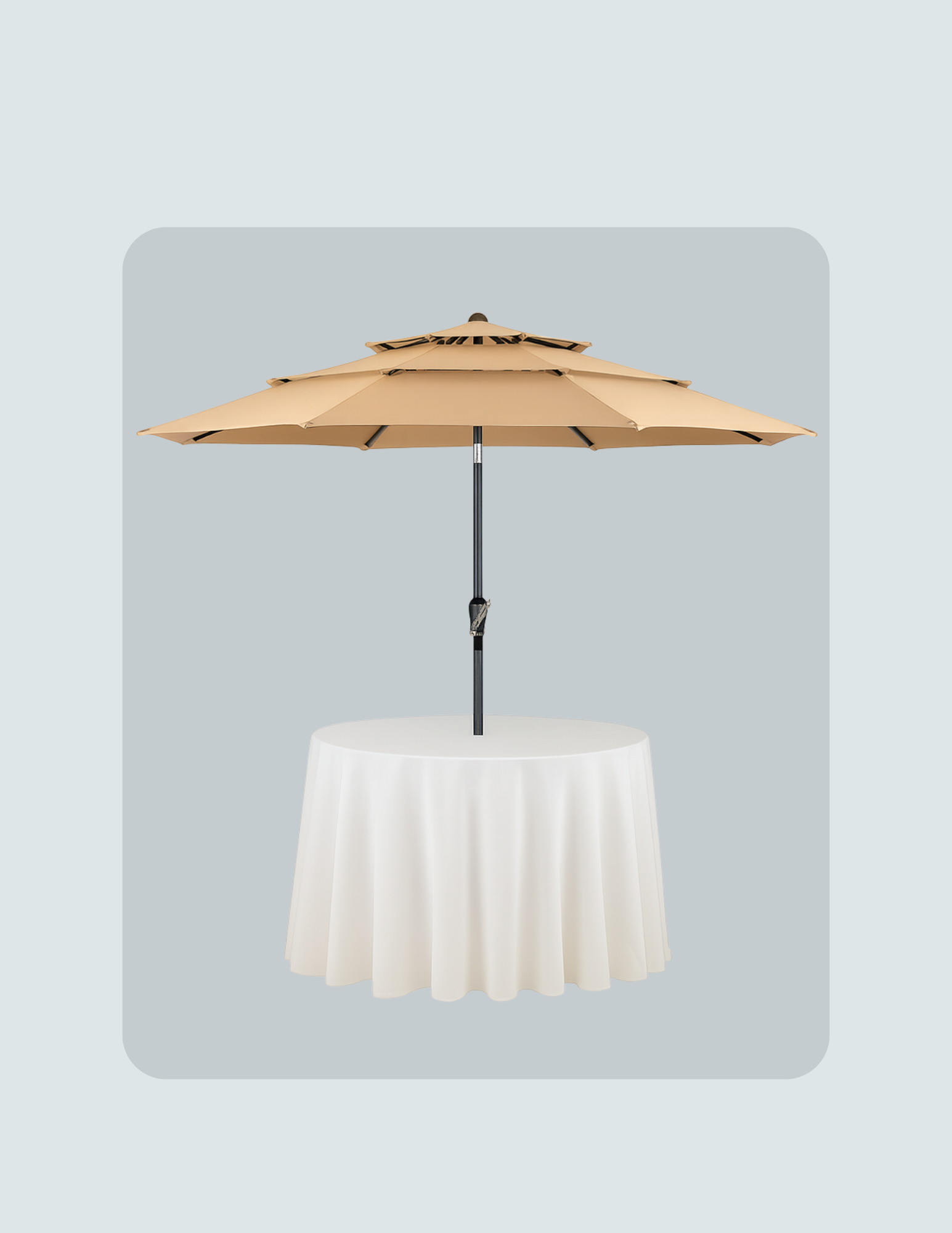 Market Umbrella and Table (Single) Package