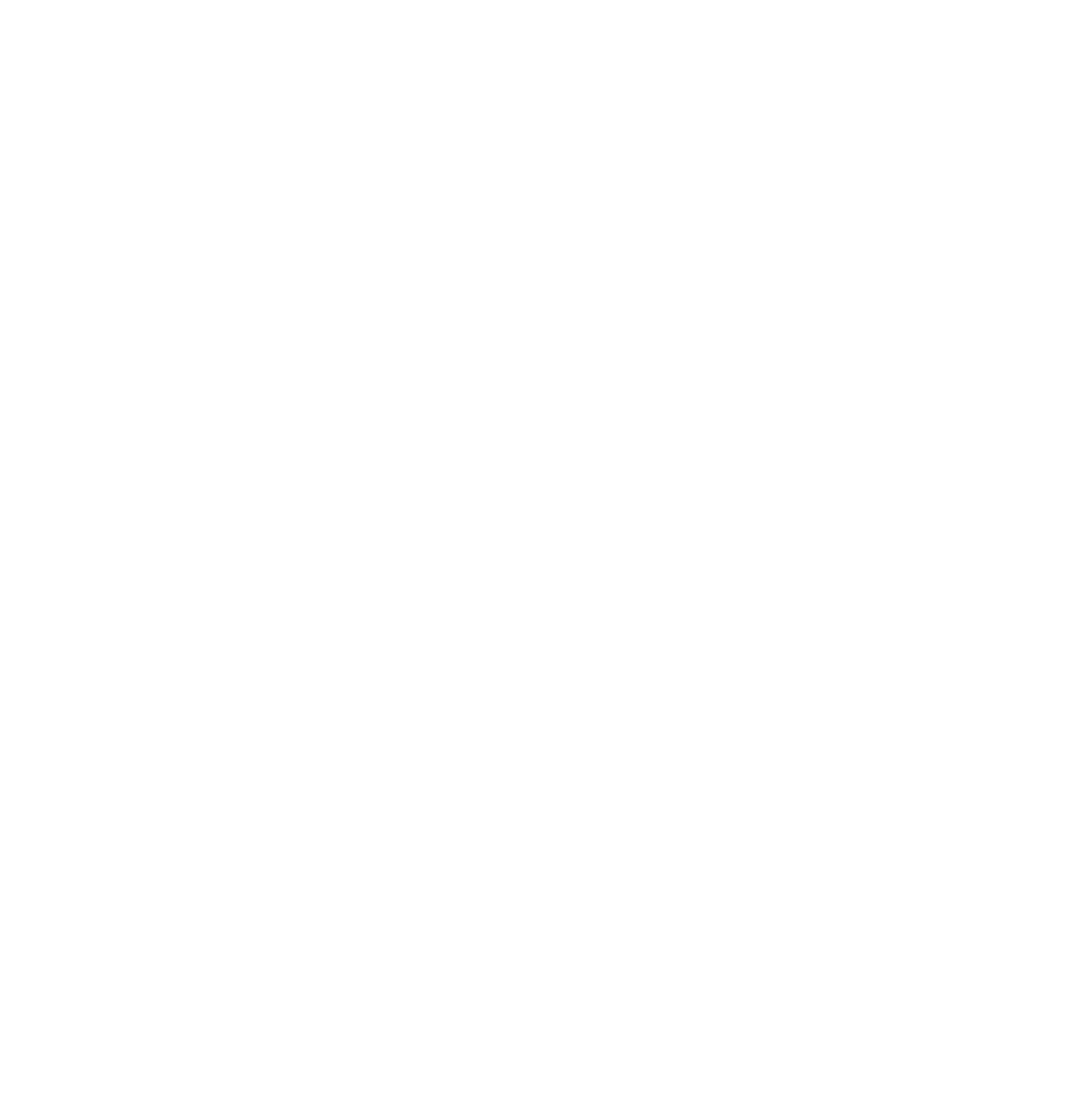 Stylized letter 'f' inside a circle, black background, white outline.