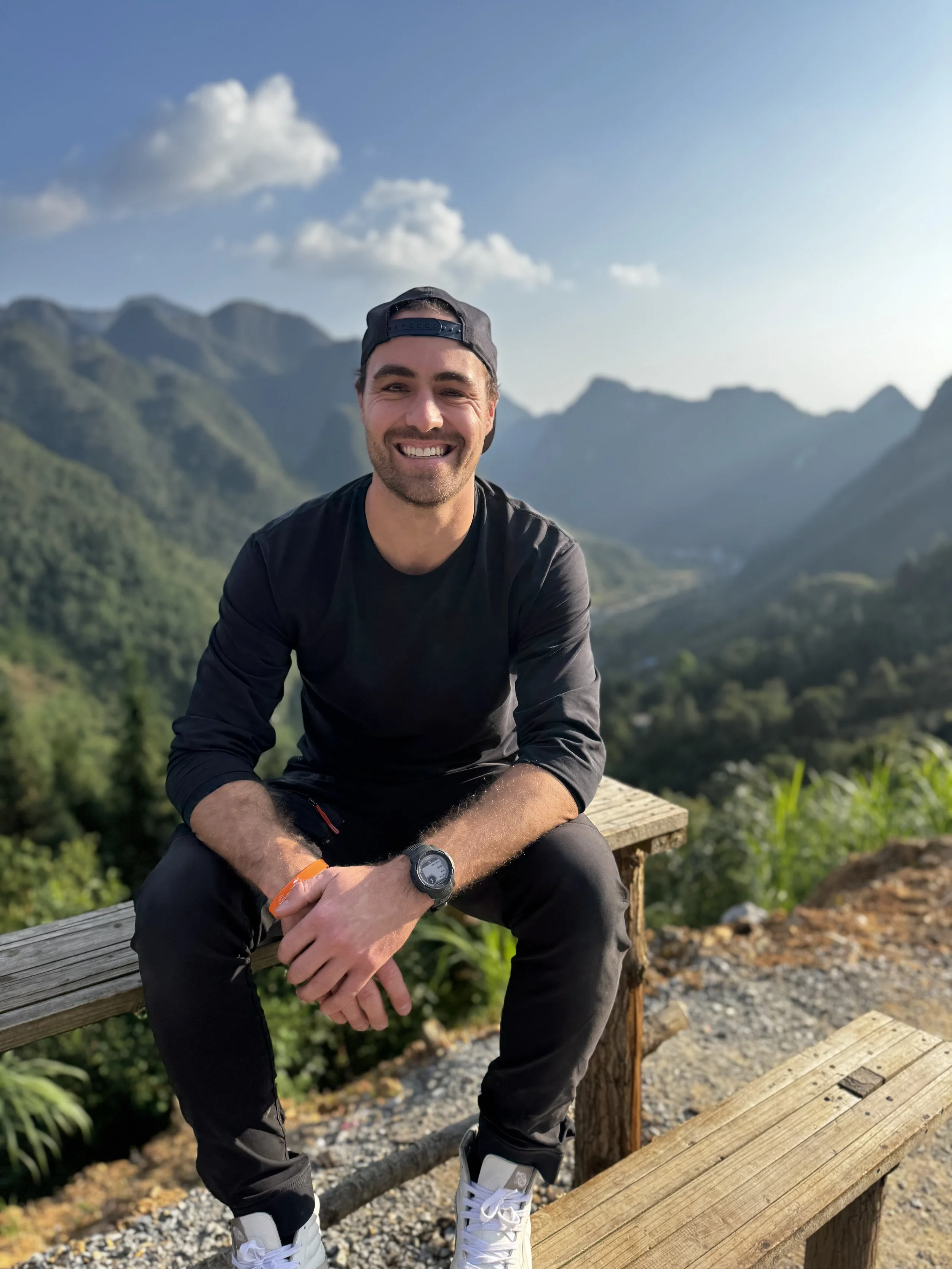 Nick Bailey, founder of NWK Strategies, on the Ha Giang Loop in Vietnam.