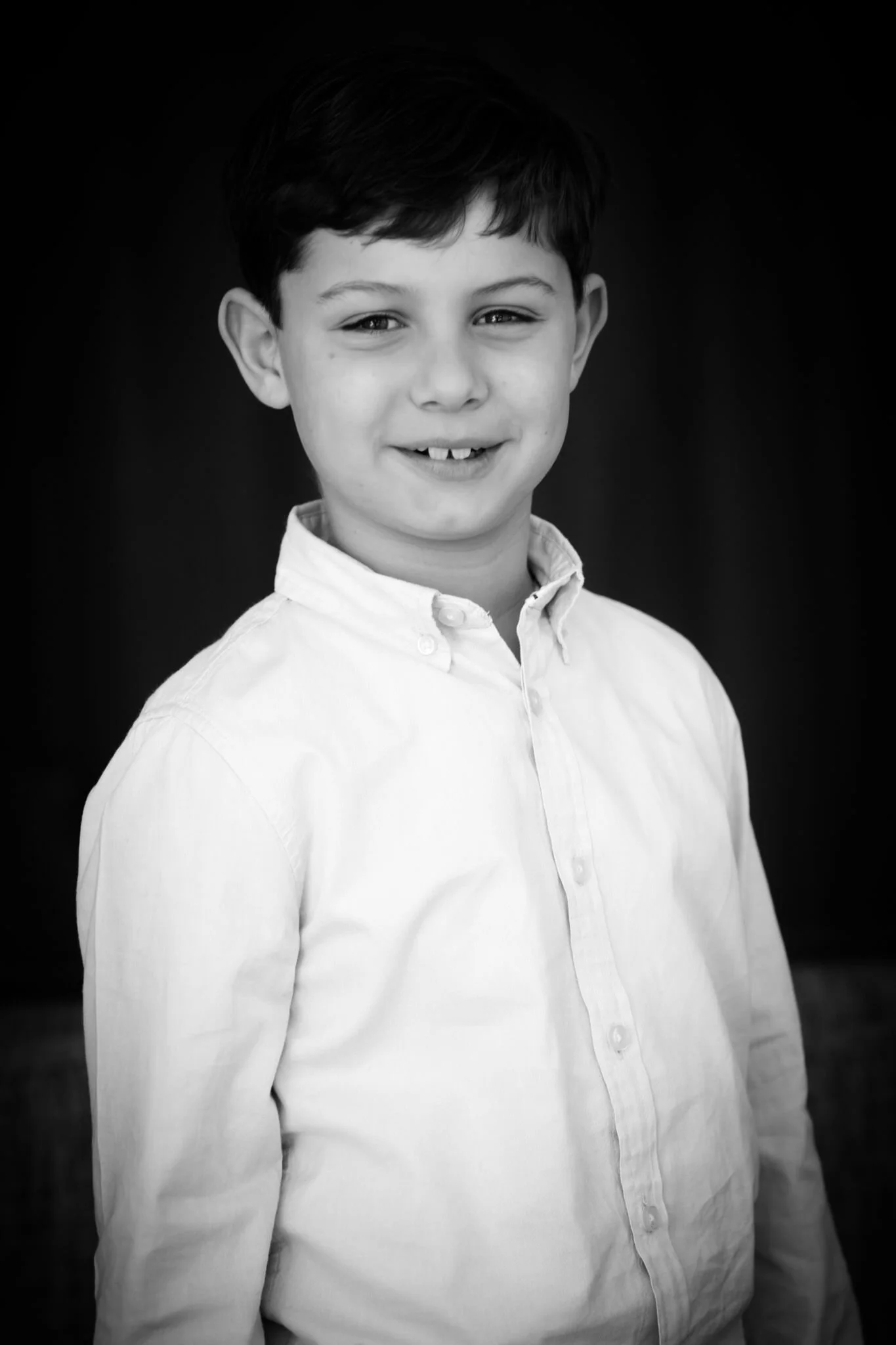 Black and white family photography