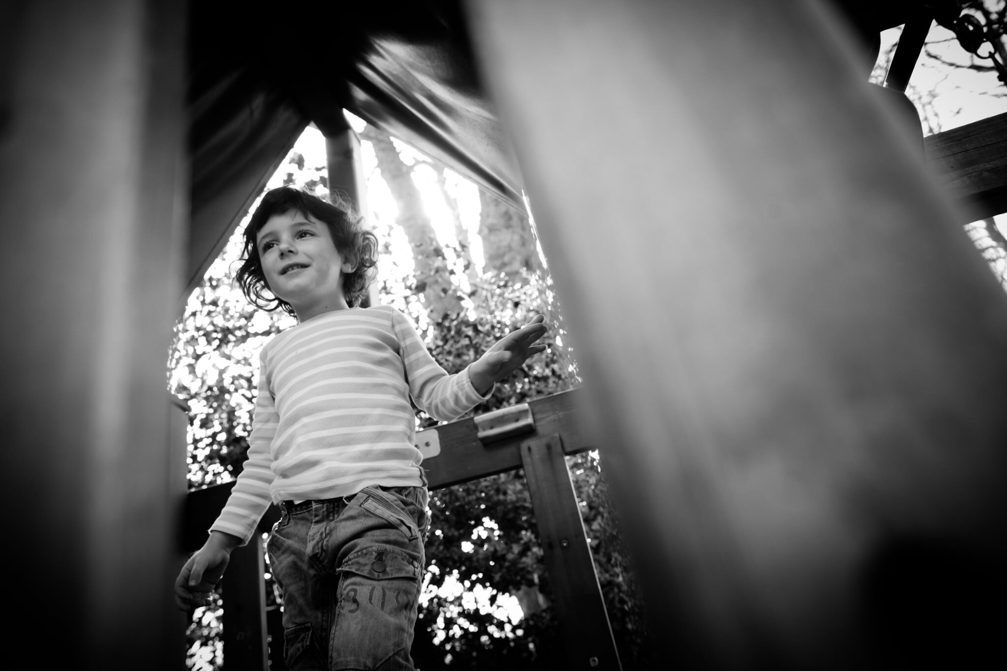 Black and white family photography