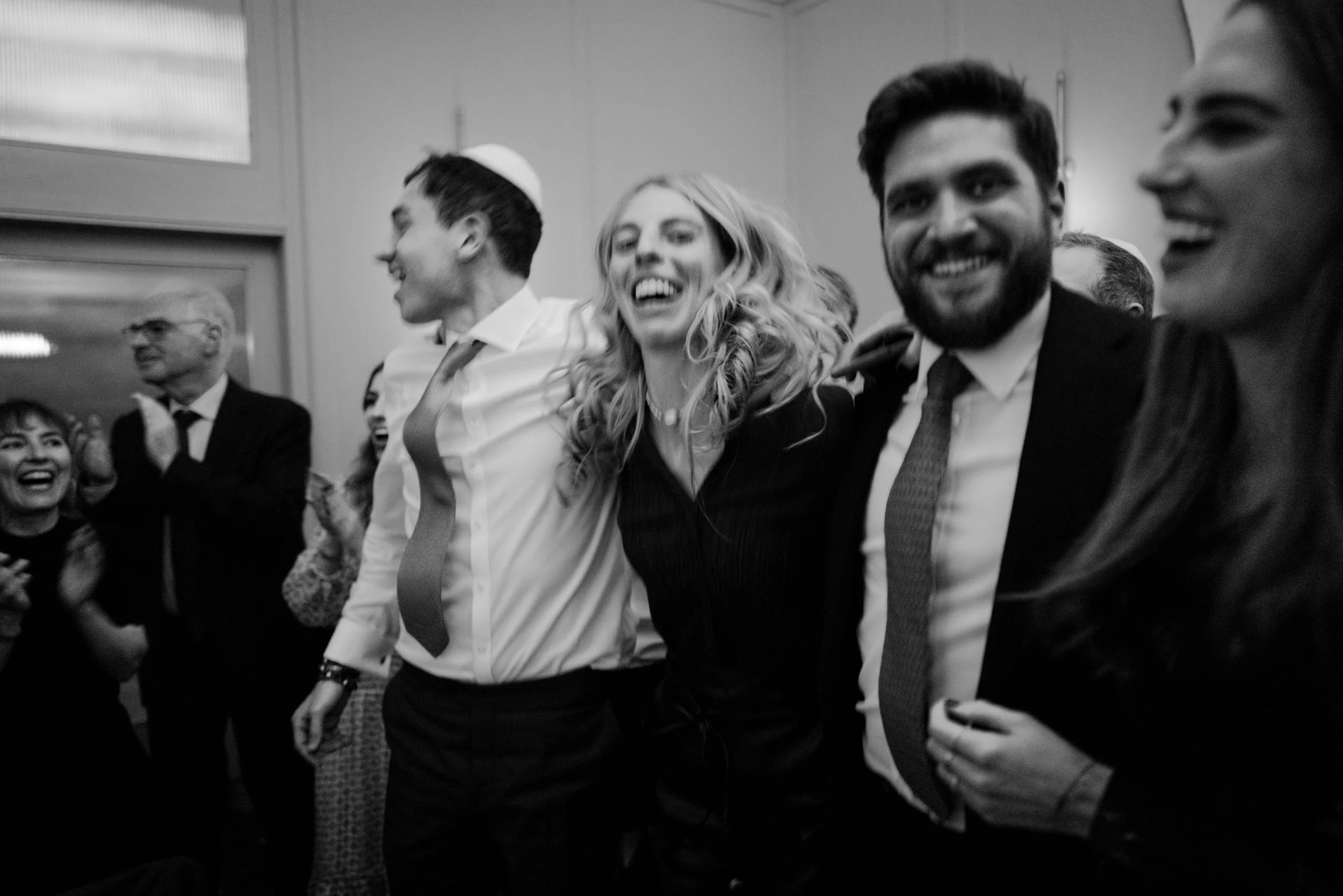 Black and white film wedding photography