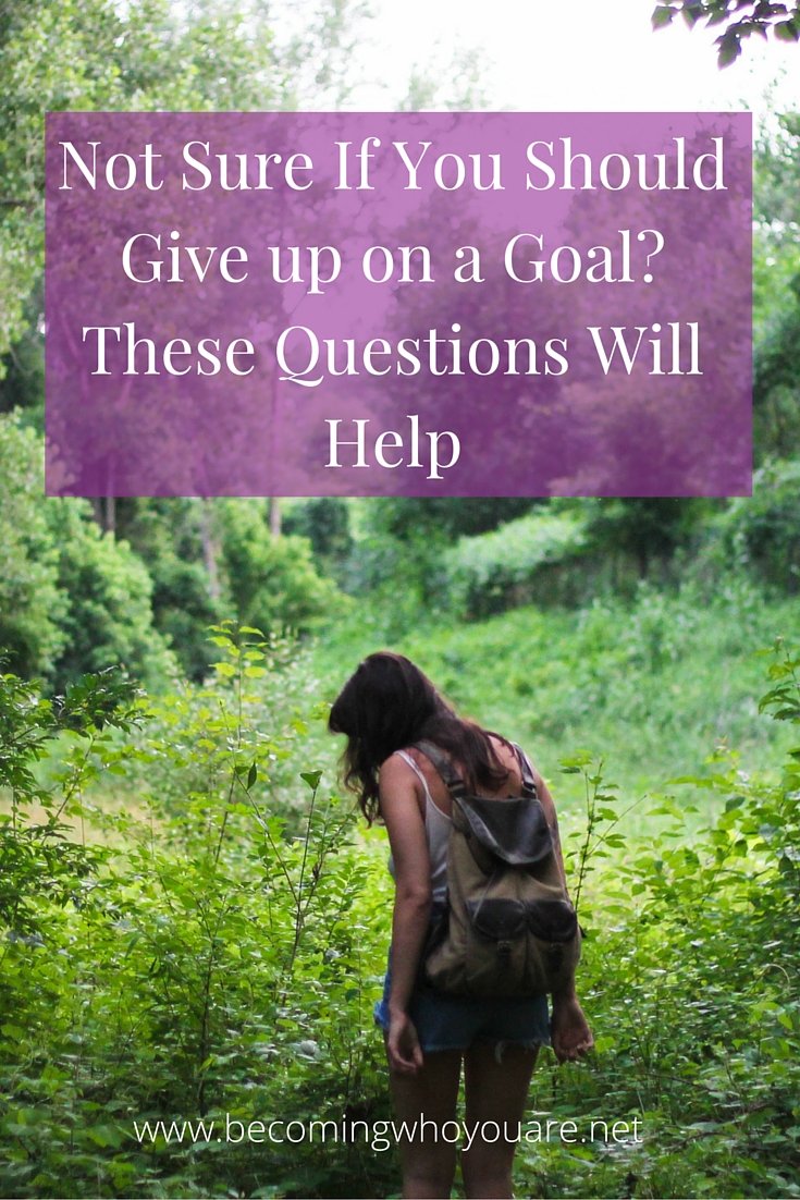 Not Sure If You Should Give up on a Goal? These Questions Will Help.