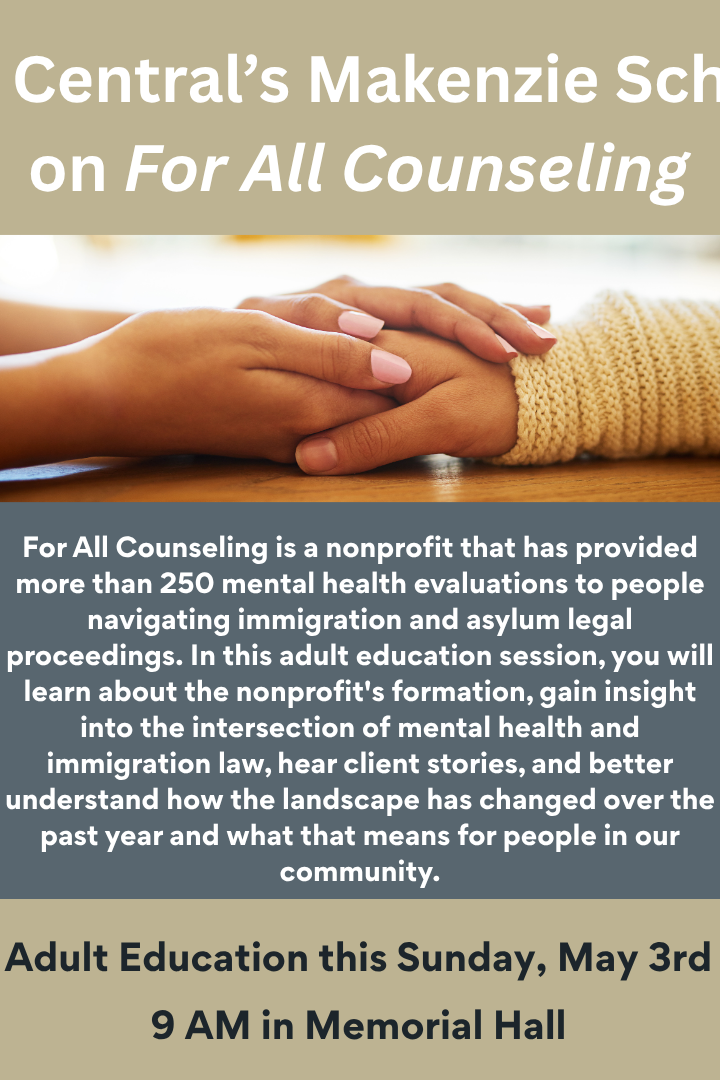 Adult Ed - First Central's Makenzie Schmitt on For All Counseling