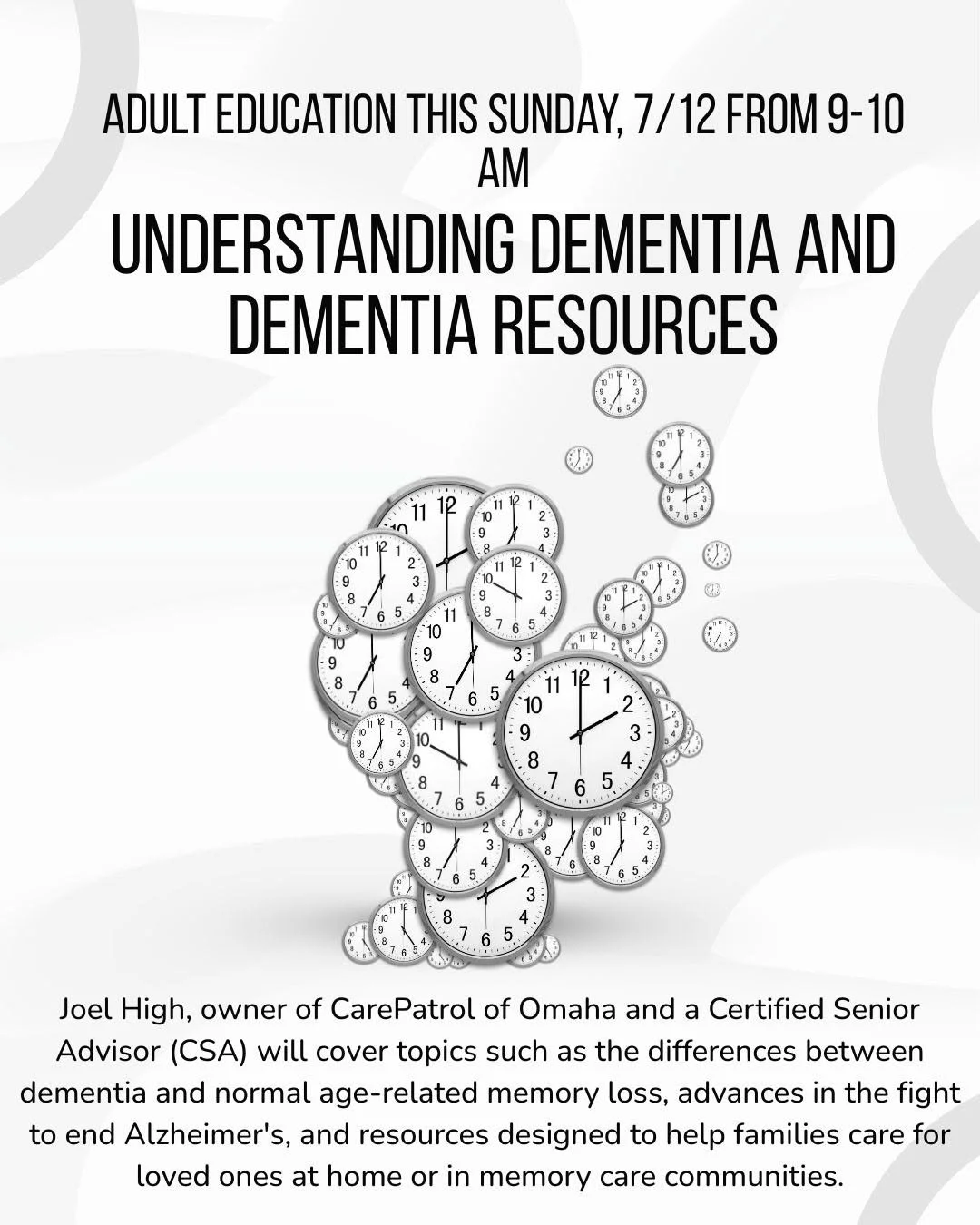 Adult Ed - Understanding Dementia and Dementia Resources