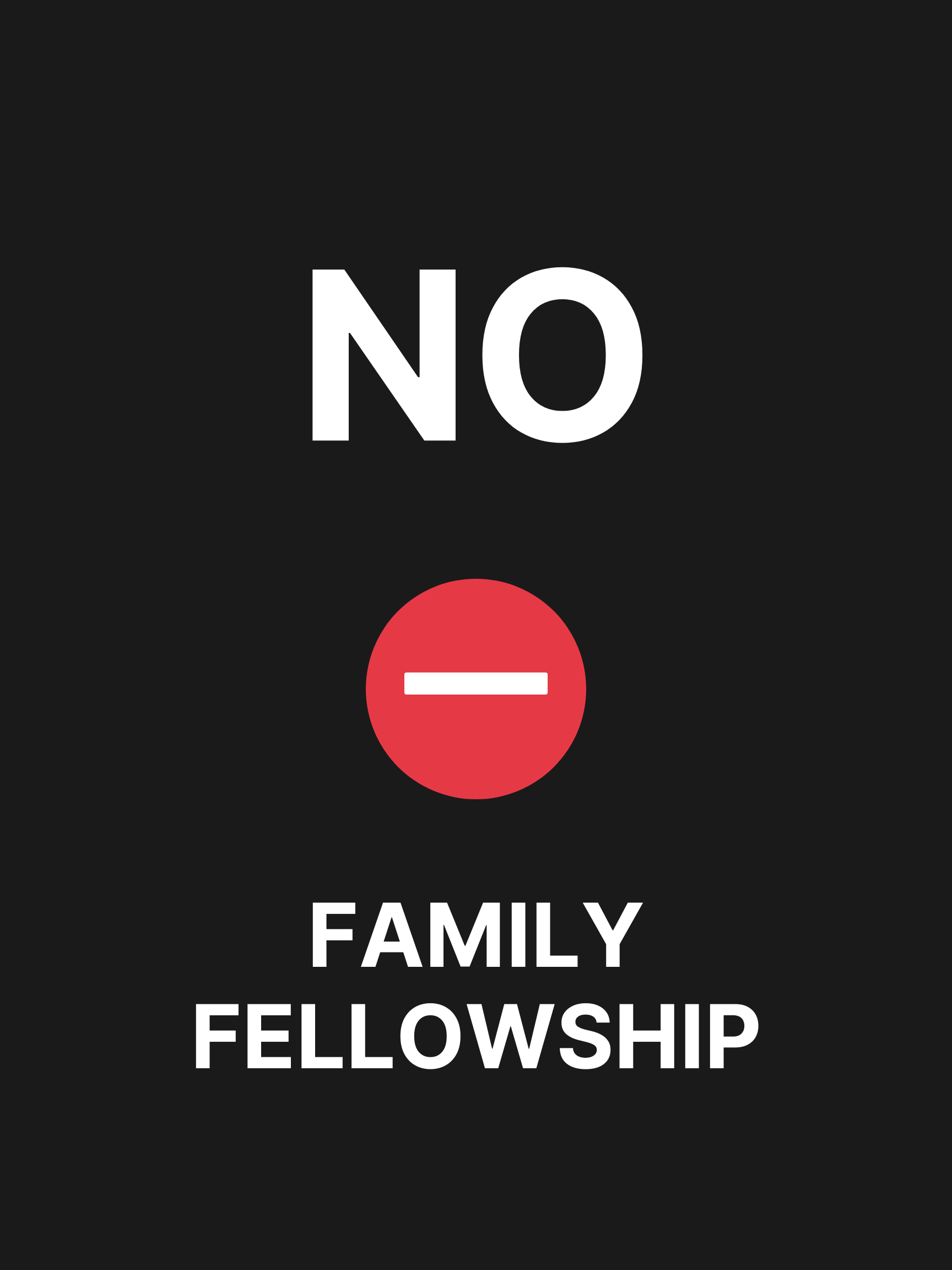 No Wednesday Night Fellowship