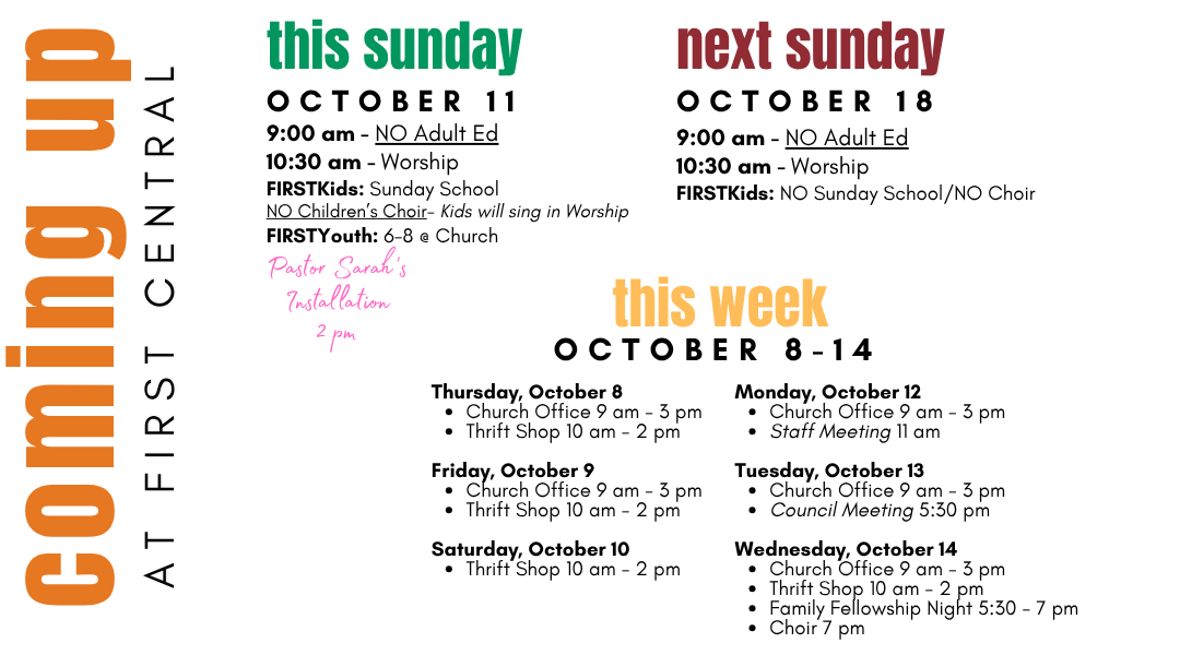 October 7 Newsletter