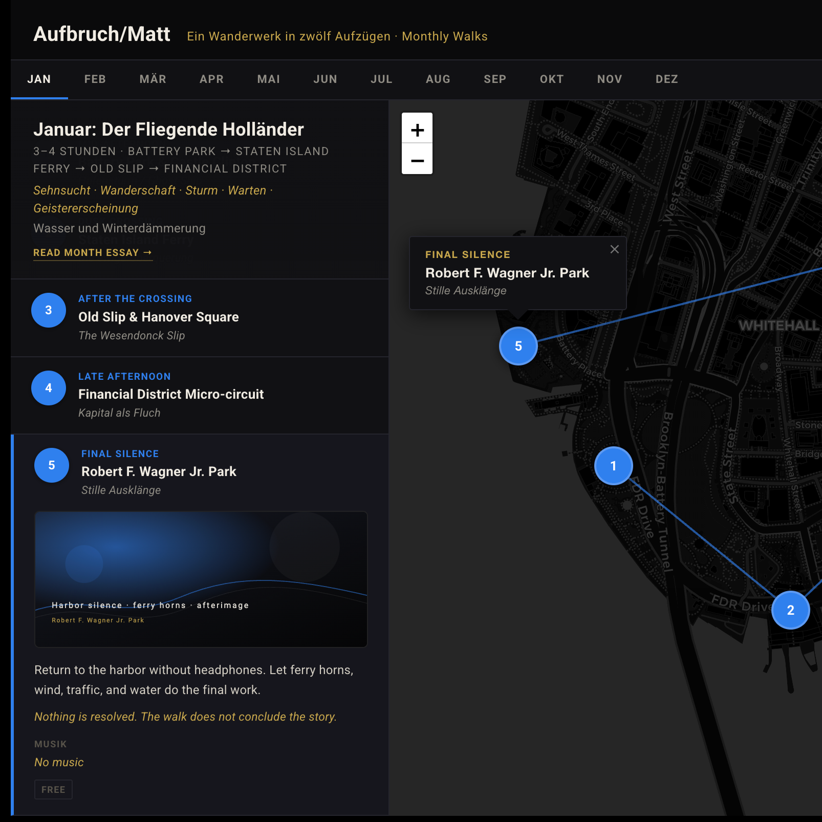 The Twelve Month Scored Walking Map
