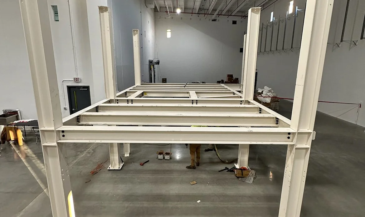 structural steel project in progress