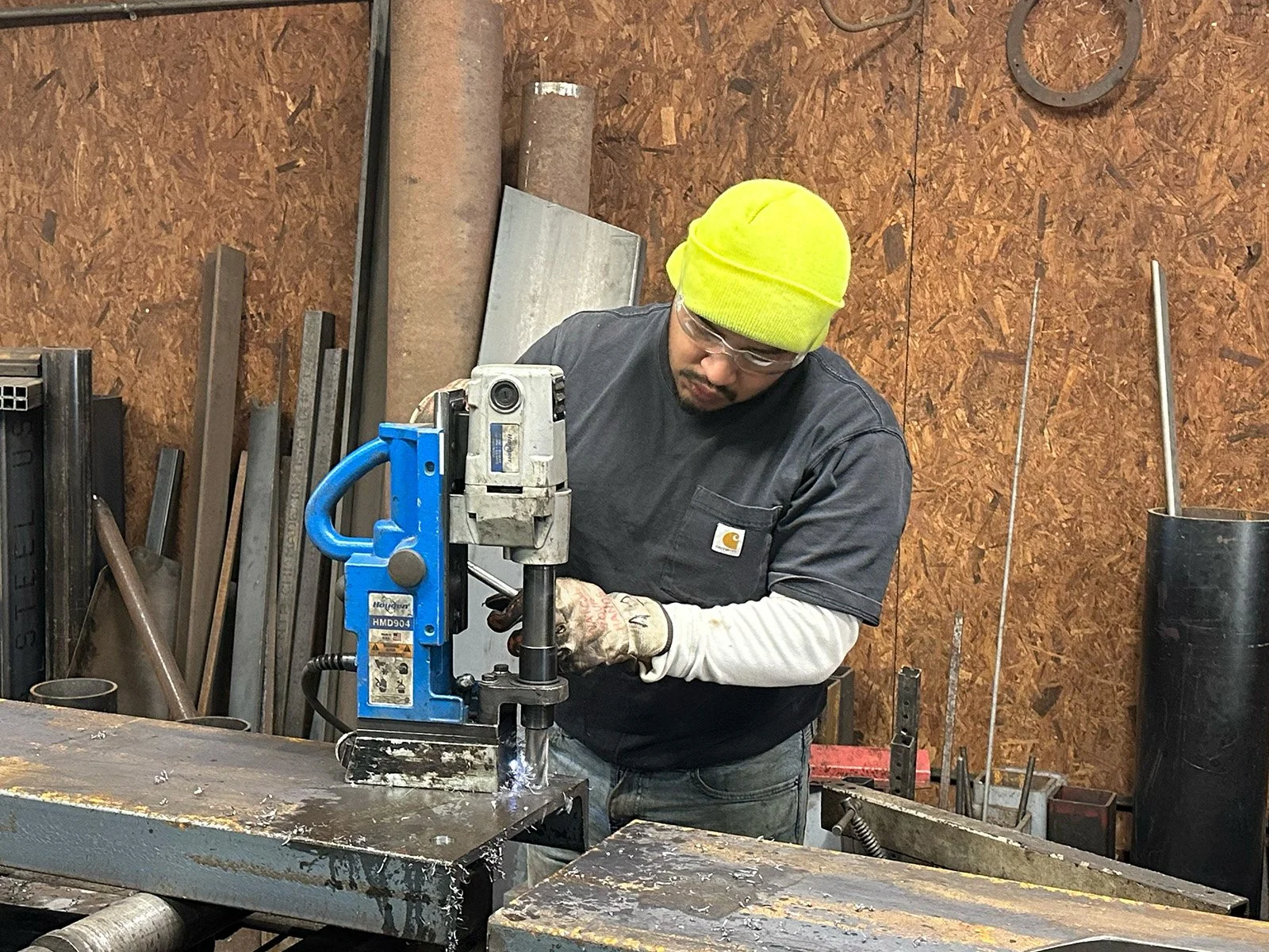 Metal fabrication work in progress in Lancaster, South Carolina