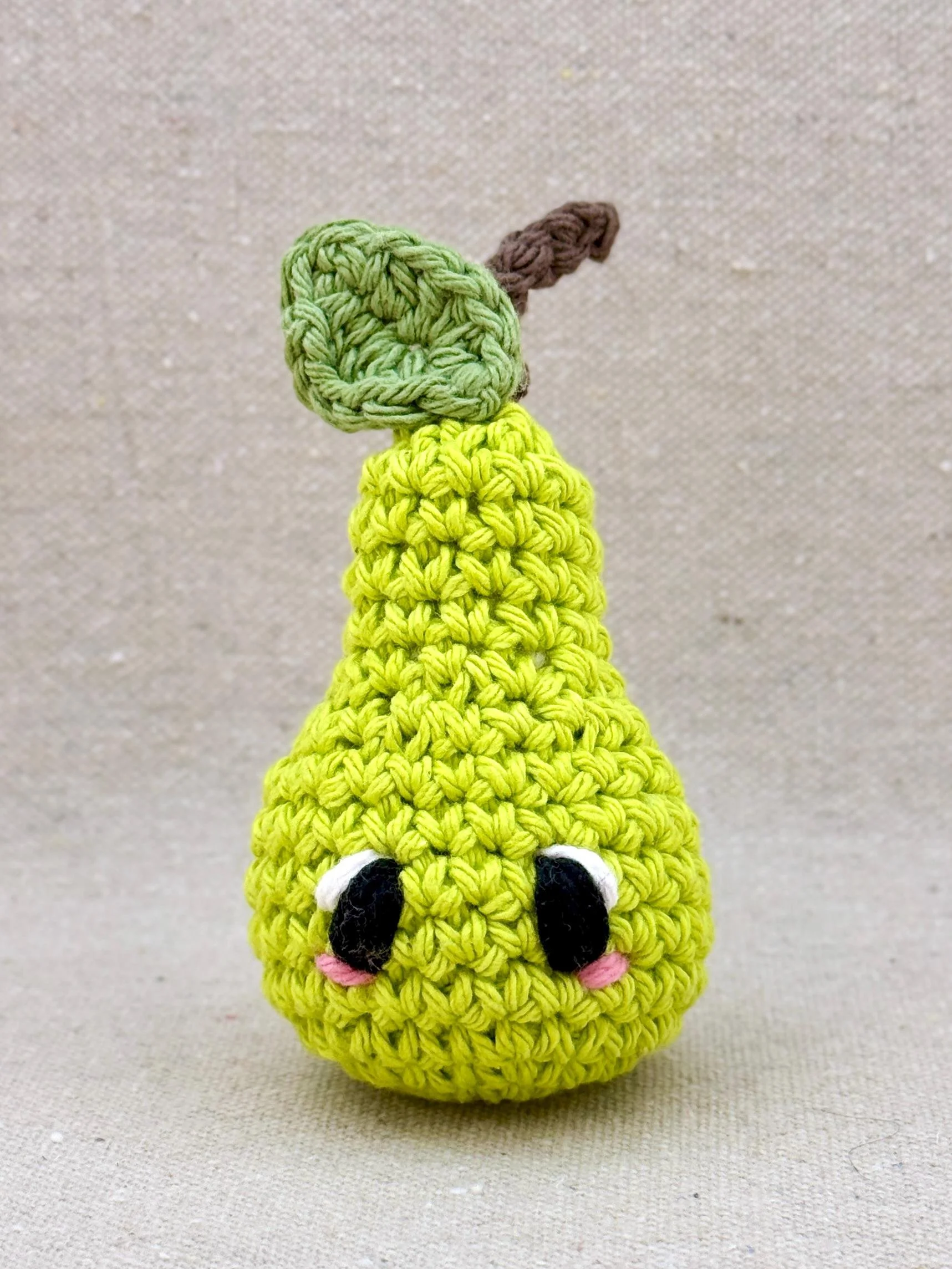 Eco-Friendly Amigurumi Pear Plush