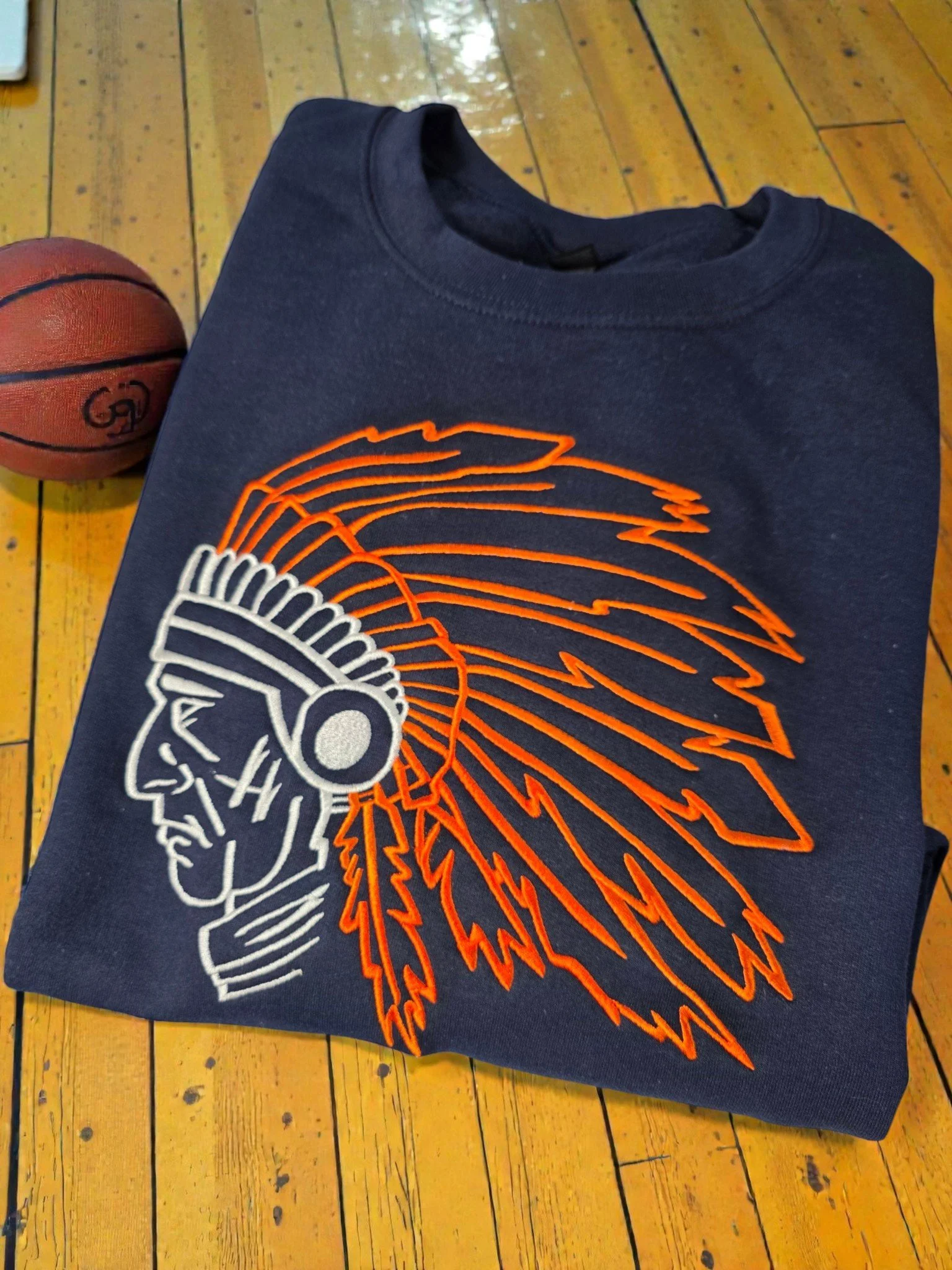 Chief Head Embroidered Crewneck