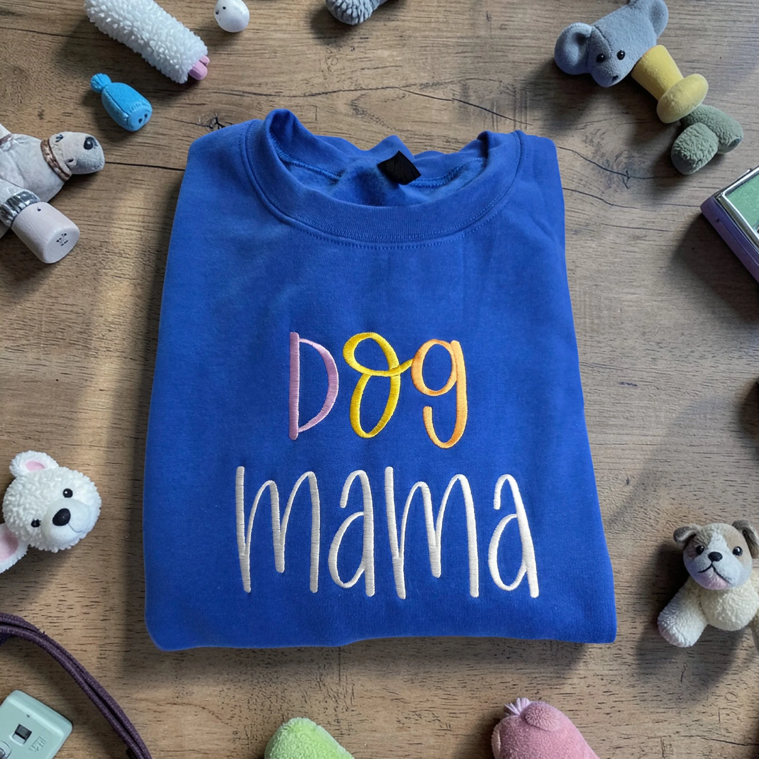 Dog Mama Embroidered Sweatshirt
