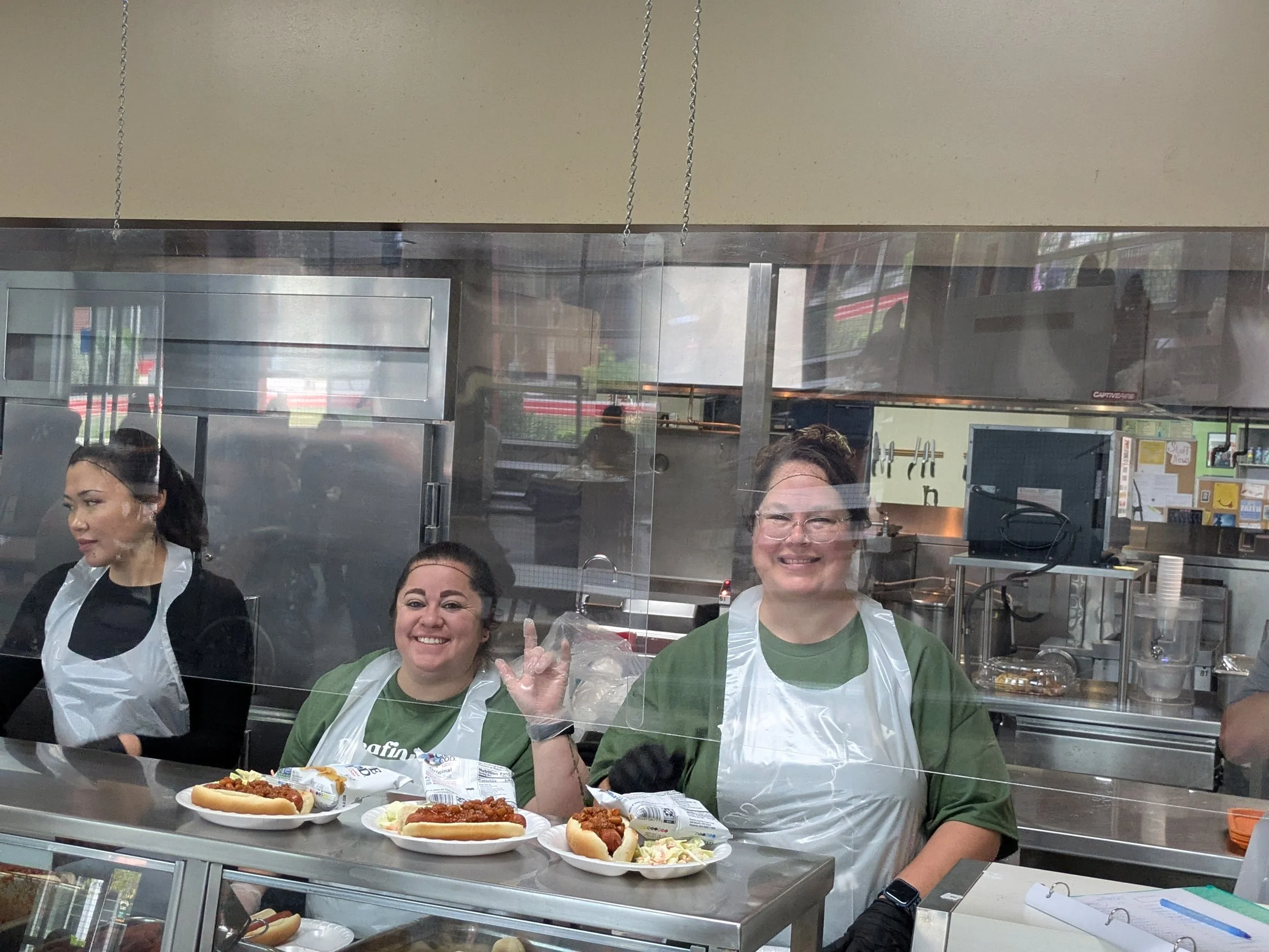 Volunteers at Haven of Hope preparing meals
