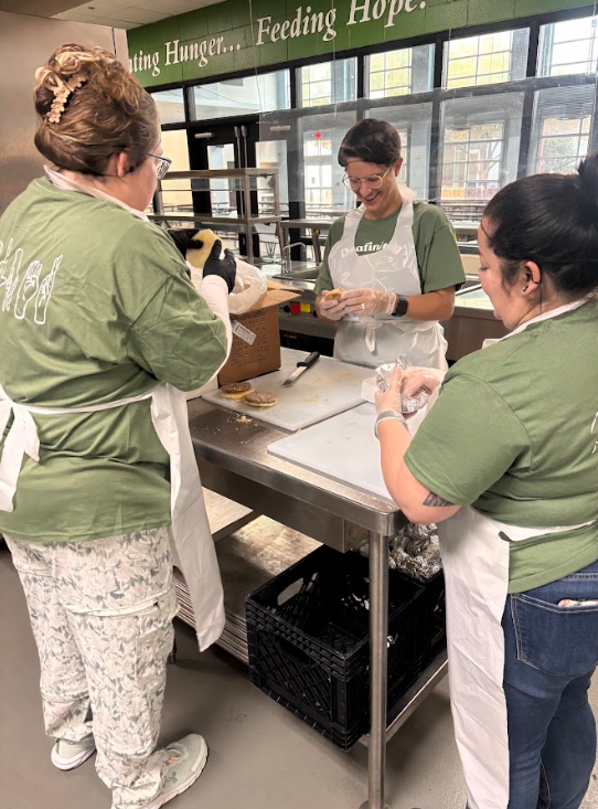 Volunteers at Haven of Hope preparing meals