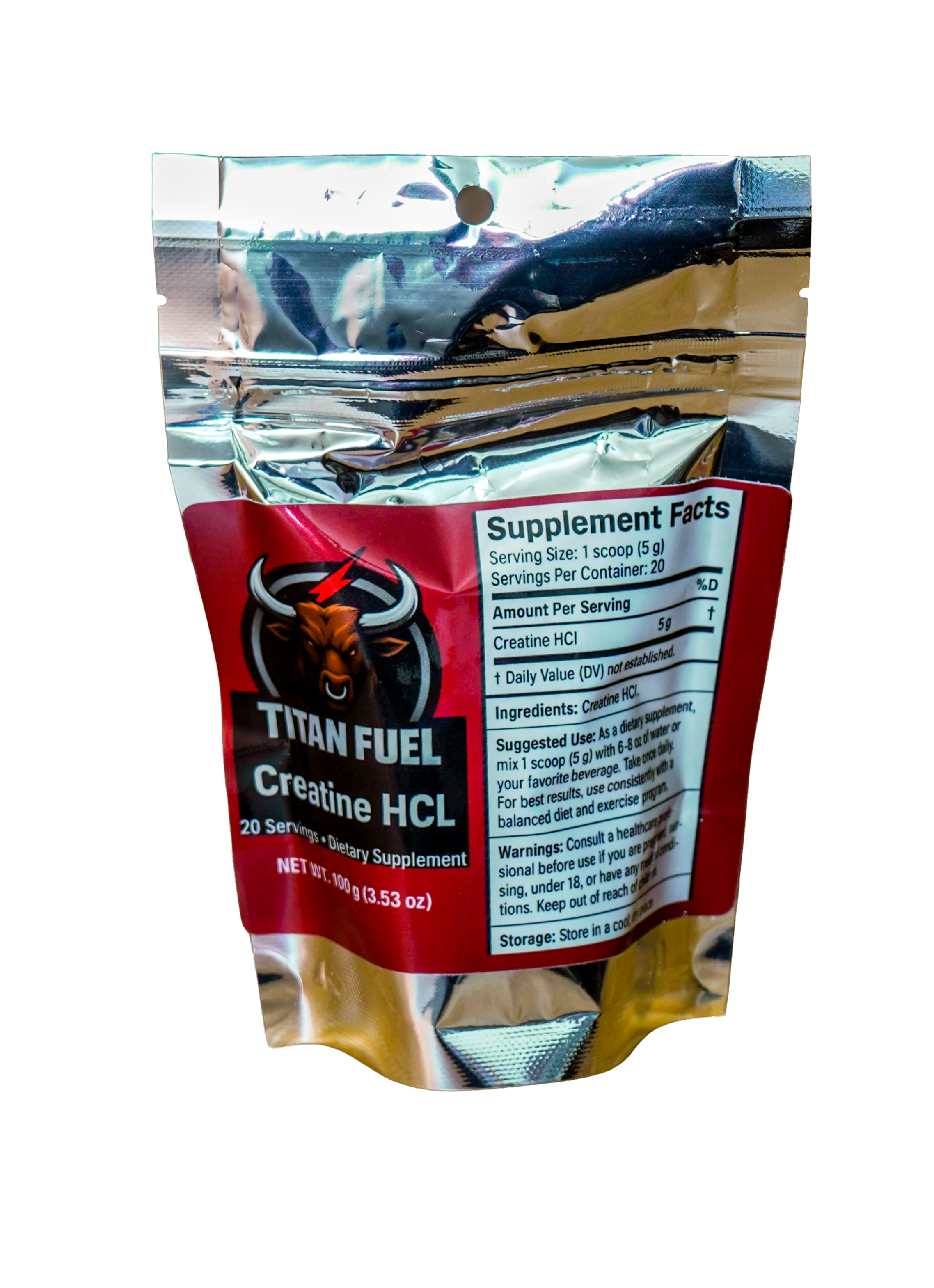 Titan Fuel Creatine HCL – Pouch (20 Servings)