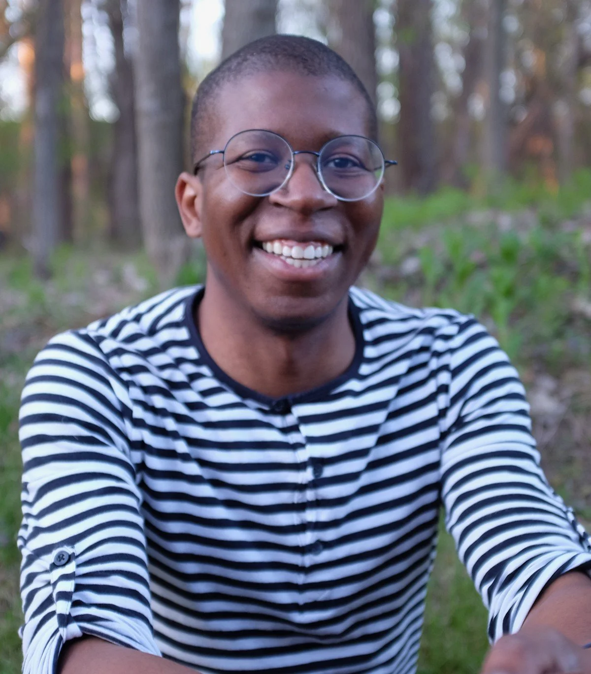 David Knight outdoors in a forested area.