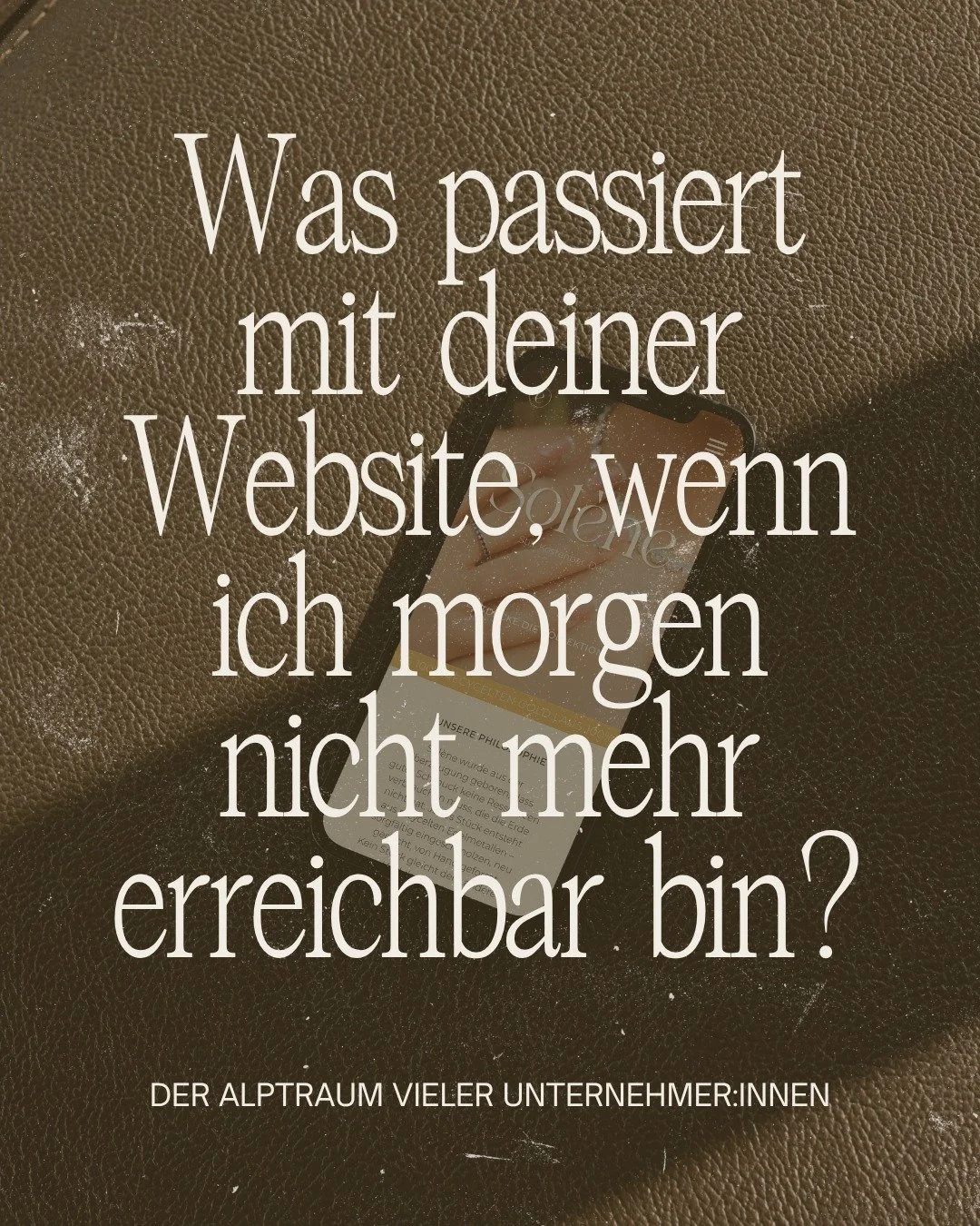 Was passiert mit deiner Website, wenn ich morgen nicht mehr erreichbar bin?

Das ist keine hypothetische Frage. F&uuml;r viele Selbstst&auml;ndige ist es die Realit&auml;t &ndash; eine Website, die sie nicht selbst anfassen k&ouml;nnen. Jede &Auml;nd