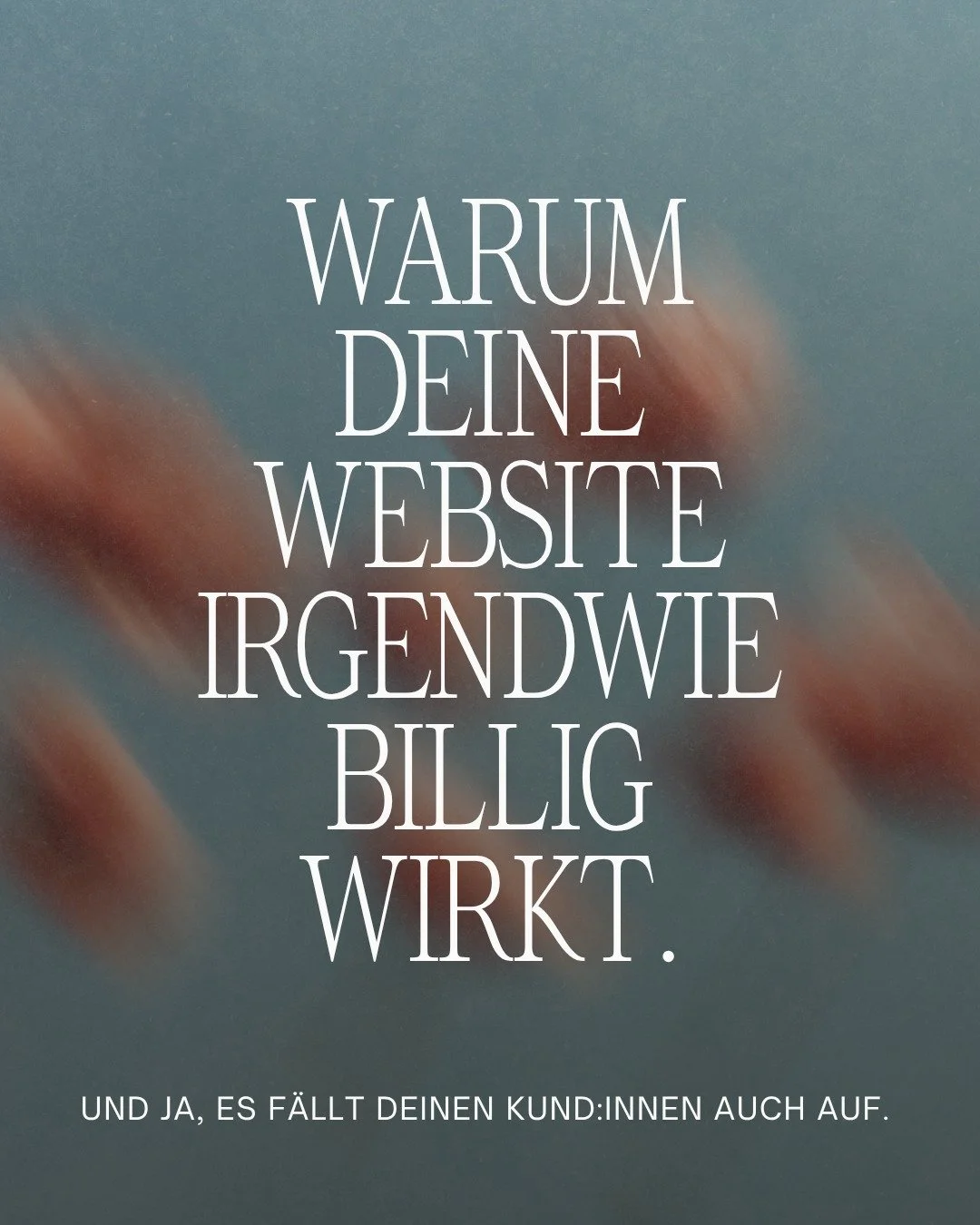Du bist gut in dem was du tust, das steht au&szlig;er Frage. Aber wenn dein Au&szlig;enbild das nicht widerspiegelt, verlieren Menschen das Vertrauen &ndash; noch bevor sie &uuml;berhaupt wissen, was du kannst.

Keine klare F&uuml;hrung durch die Web