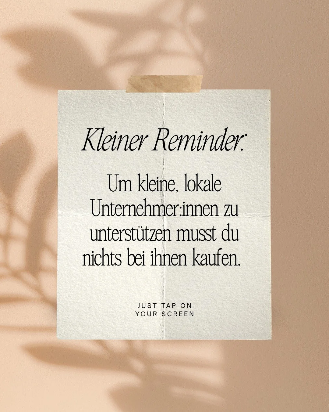 F&uuml;r kleine Unternehmen ist es &uuml;berlebenswichtig, von potenziellen Neukund:innen gesehen zu werden und das wird aktuell immer schwieriger.

Oft denken Leute, sie k&ouml;nnten nur durch einen Kauf wirklich unterst&uuml;tzen, aber das ist nich