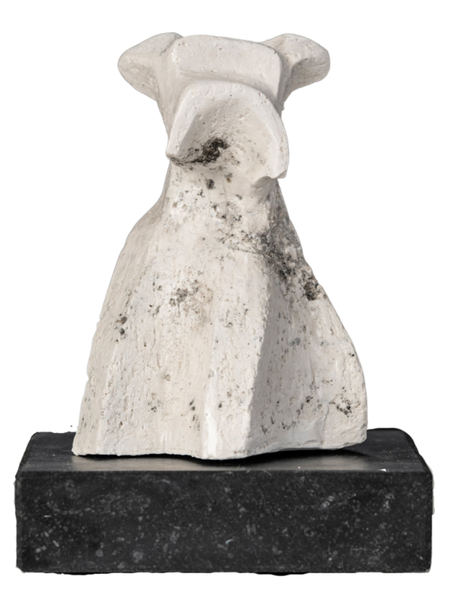 Hoezunithandsculptuur op zwarte basis