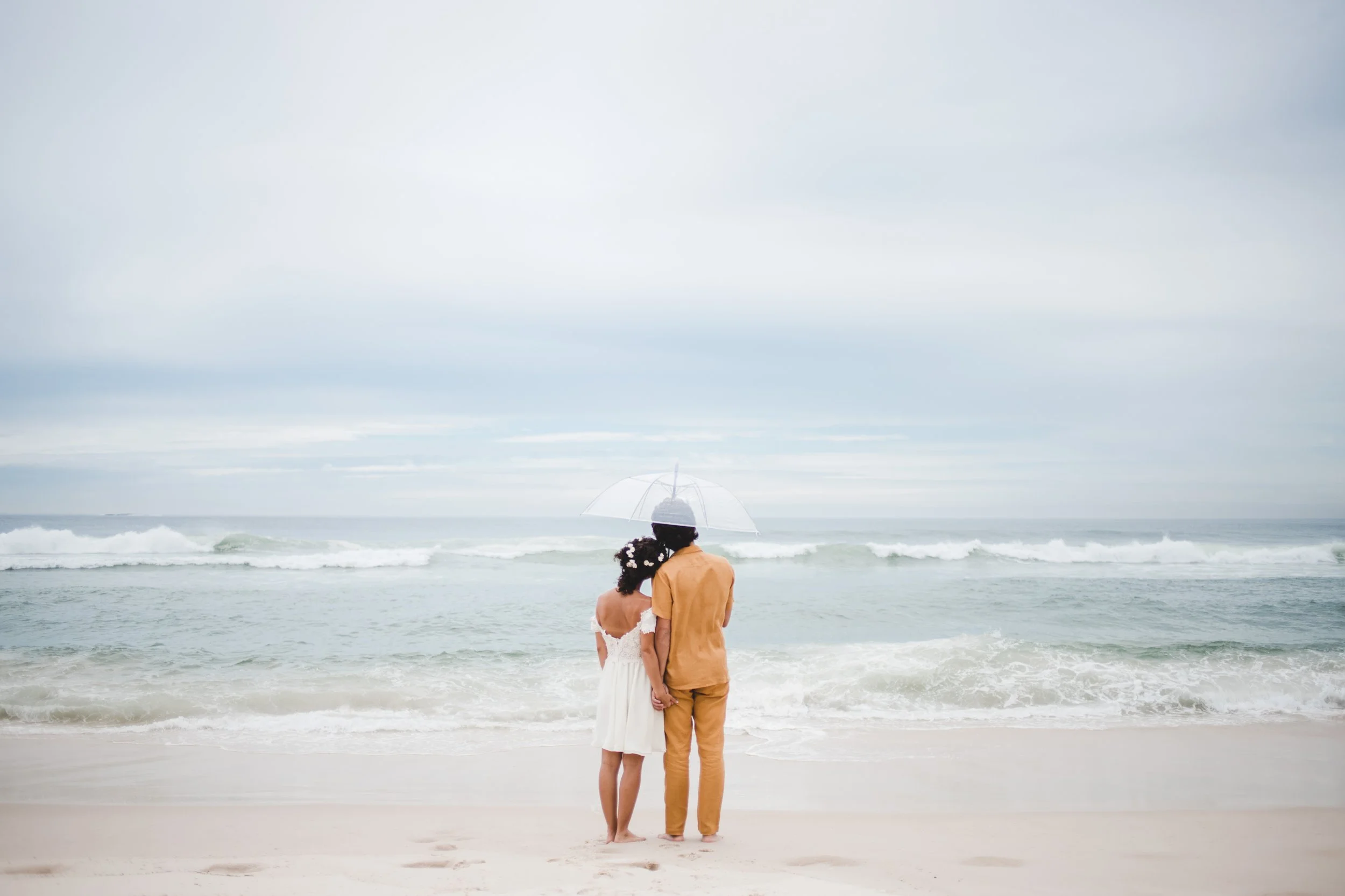 Laurie’s customers, Larissa and Emmett, just married walking off the aisle together.