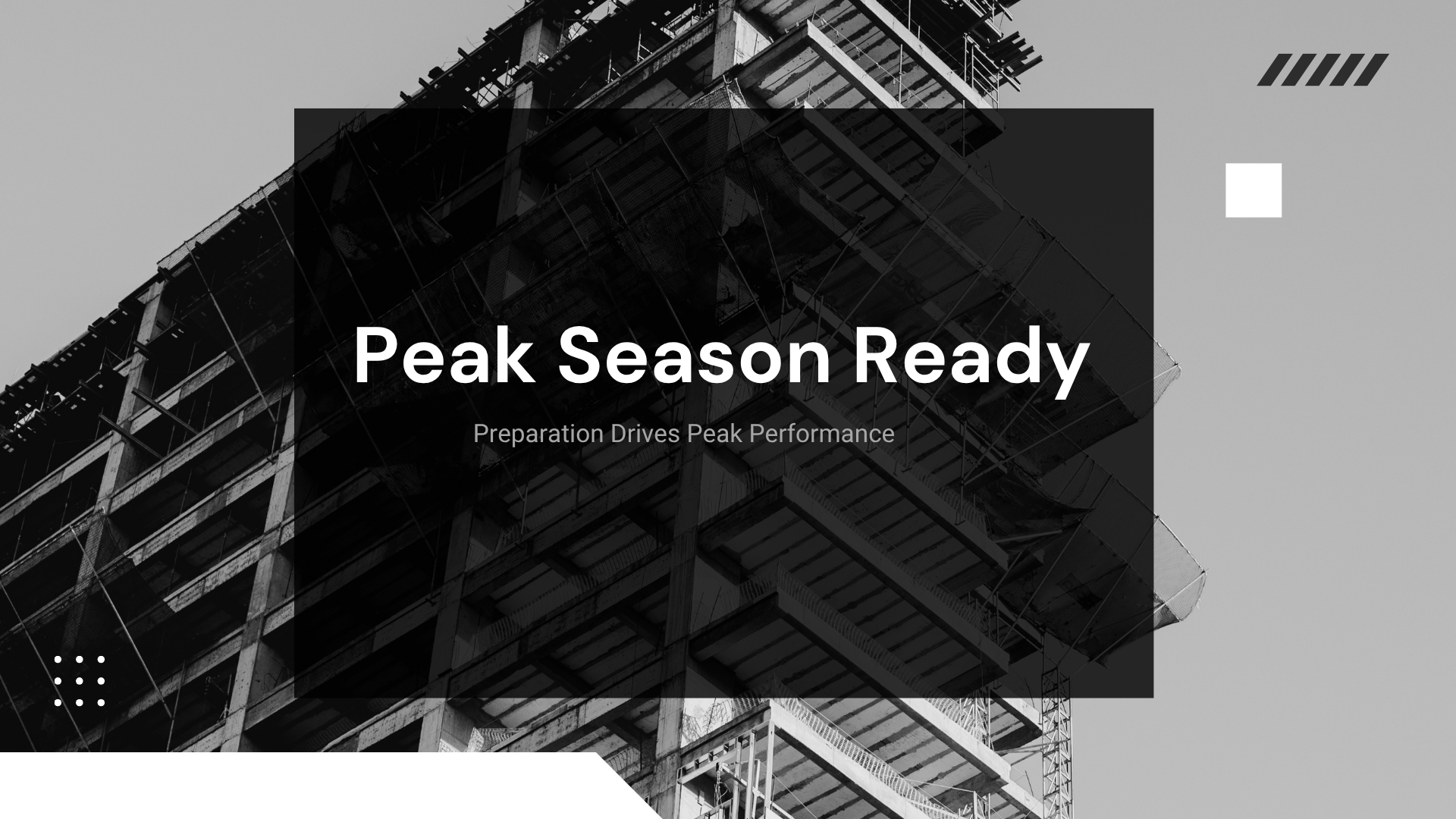 Preparing for Peak Construction Season 