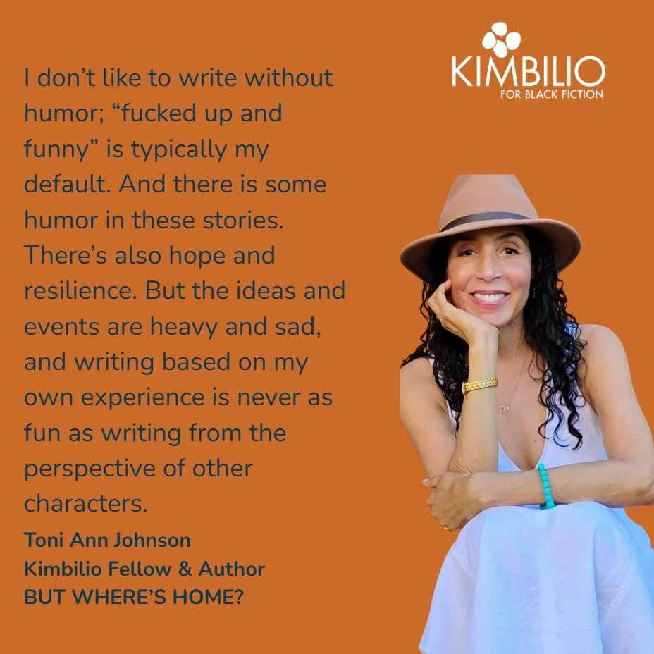 What role does humor play in your stories? For Kimbilio Fellow @treeladytoniann , it is essential. Read more about Toni Ann's writing process on her Kimbilio author page: https://kimbilio.com/community/toni-ann-johnson

Join us for Toni Ann &amp; Ave