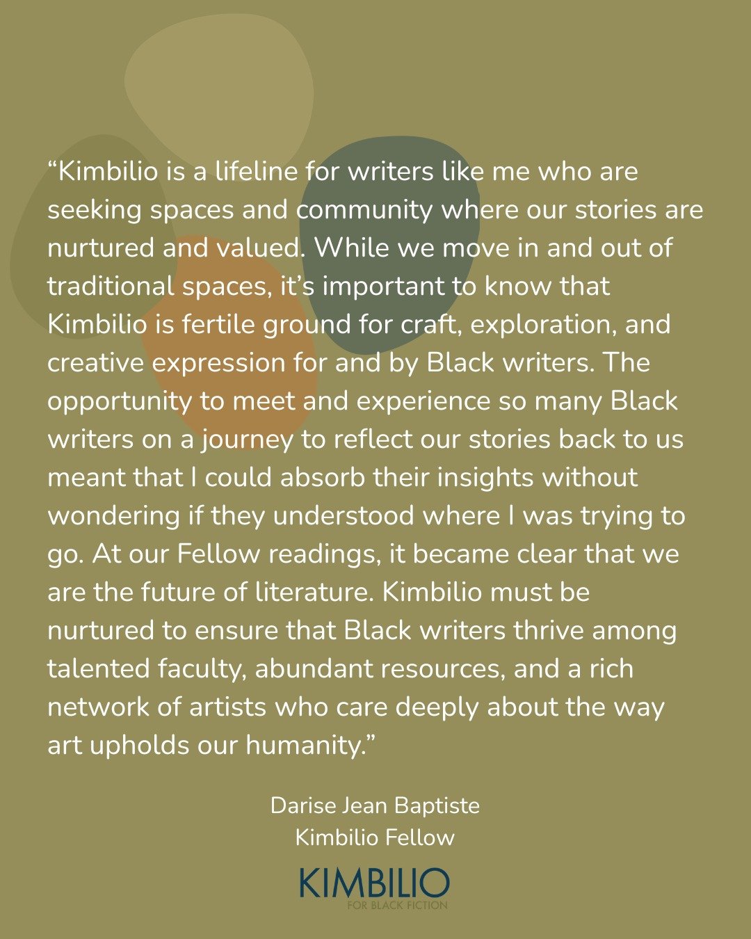 TODAY IS THE LAST DAY TO APPLY FOR THE KIMBILIO FELLOWSHIP!

Go to our Submittable account and send us your work today! 

Questions? Reach out to kimbilio@kimbiliofiction.com!