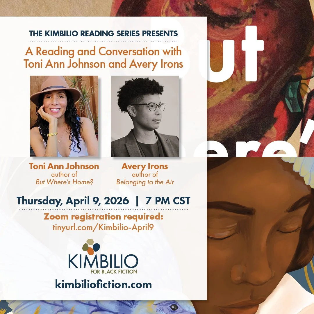 NEXT WEEK: An unforgettable reading with Kimbilio Fellows @treeladytoniann and @averyironsink ! Both were part of the Inaugural Screen Door Prize awards from @kentuckypress . 

Registration required: https://zoom.us/meeting/register/vg_XA7gbQhCLzRc_L