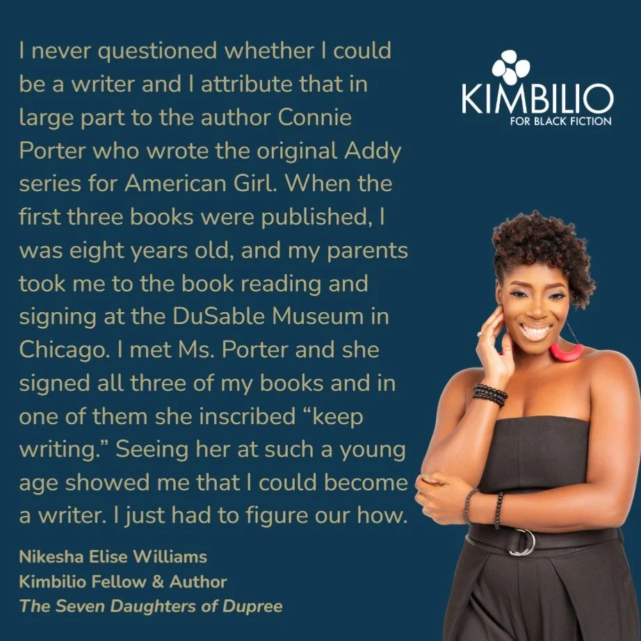 What elements from your childhood helped shape who you are as a writer today? For @nikesha_elise , it was the iconic Addy from the American Girl series.

Join us JUNE 25TH to hear @nikesha_elise and @maritza4770 read from their newest books! Registra