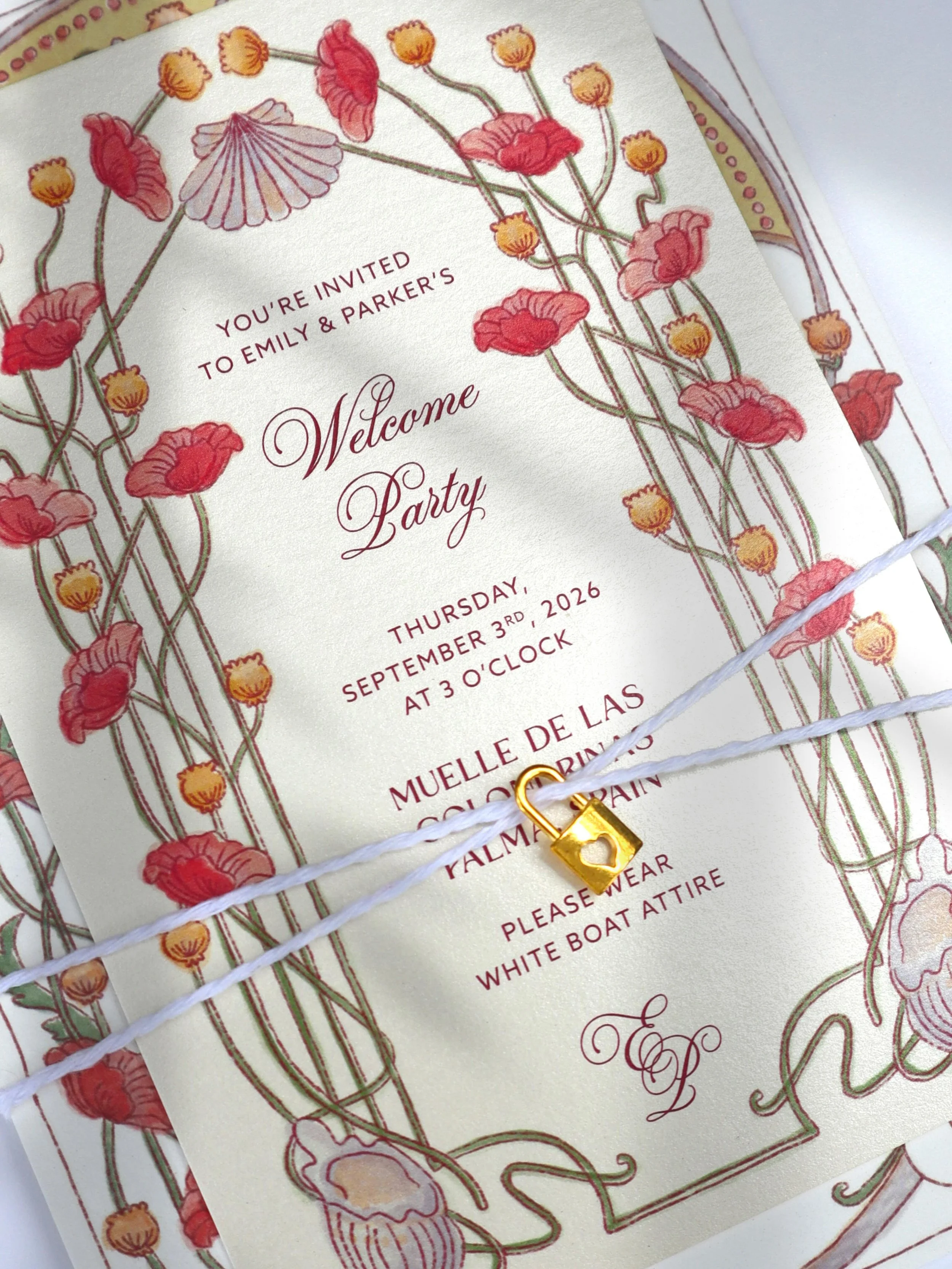 More from Emily &amp; Parker&rsquo;s Mallorcan extravaganza 🌊 We&rsquo;ll be chasing the vibes of their welcome boat party for the rest of our lives!

This insert is proof not every piece needs to use specialty printing techniques to still have an e