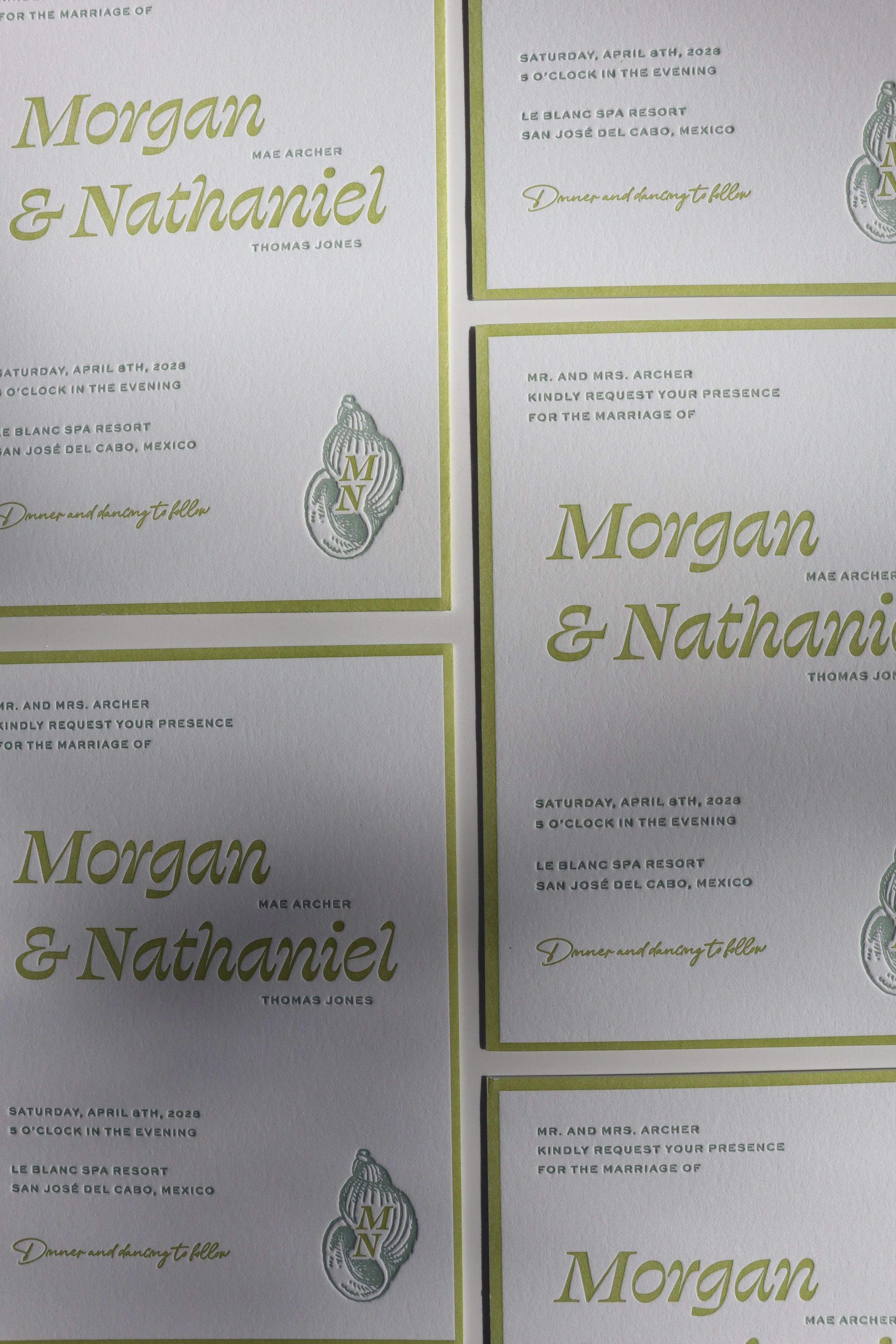 Coastal Dream Letterpress Sample Set