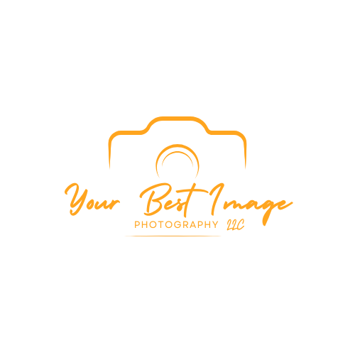 Logo for 'Your Best Image Photography LLC' with an orange camera outline and text.