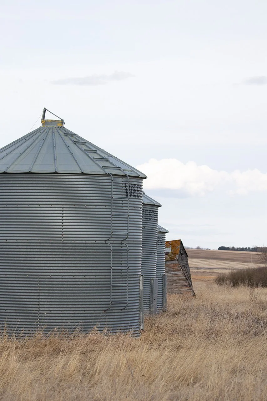 Grains Bins Close Shot