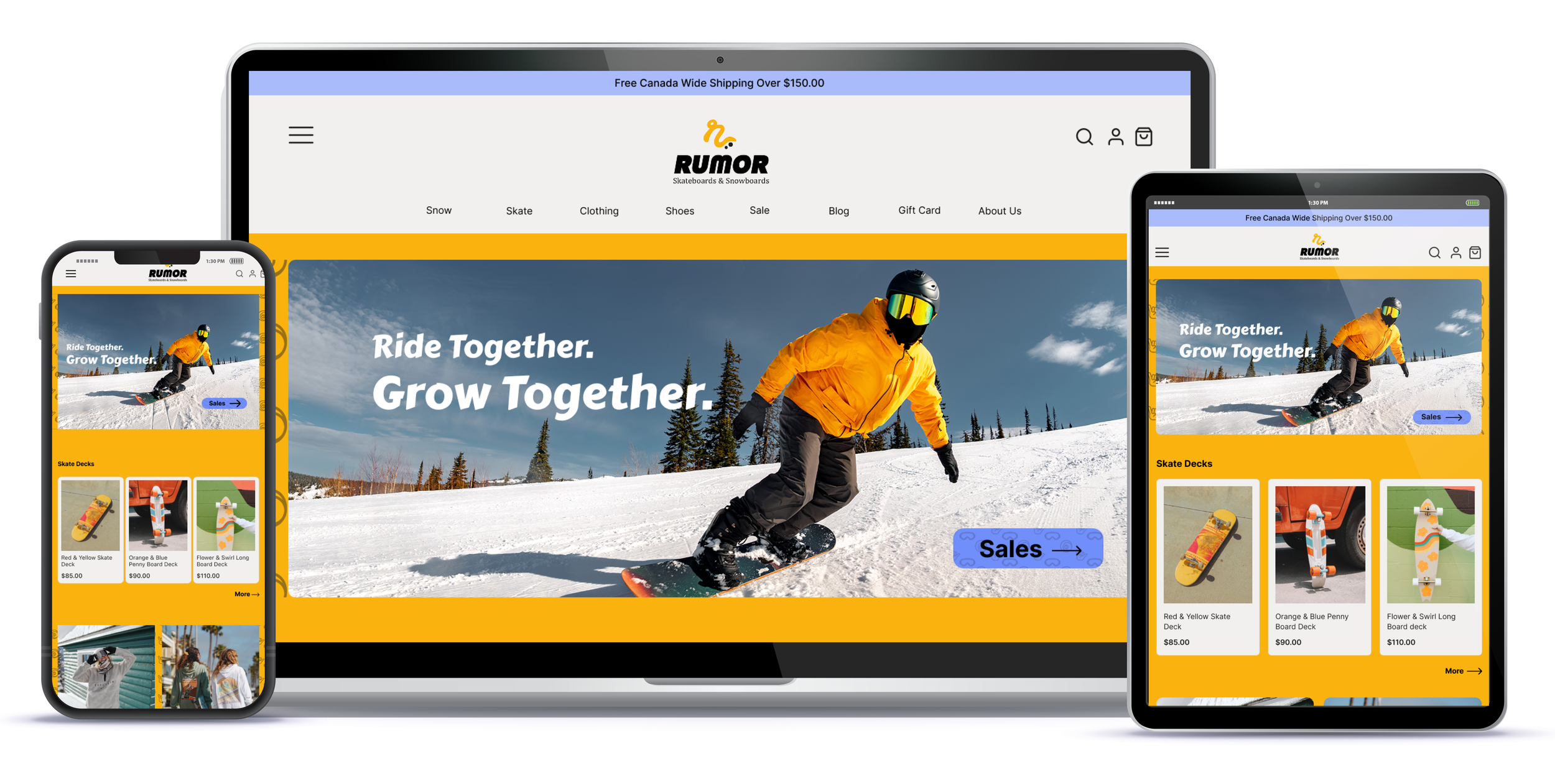 Rumor Website Mockups
