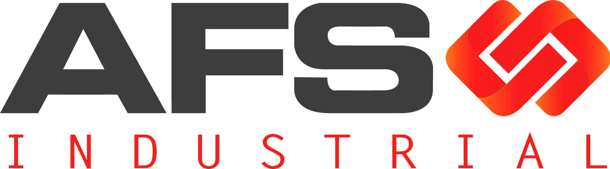 Logotipo de AES Industrial en colores negro, gris y rojo, con el texto 'AES' en letras grandes y 'INDUSTRIAL' en letras rojas debajo.